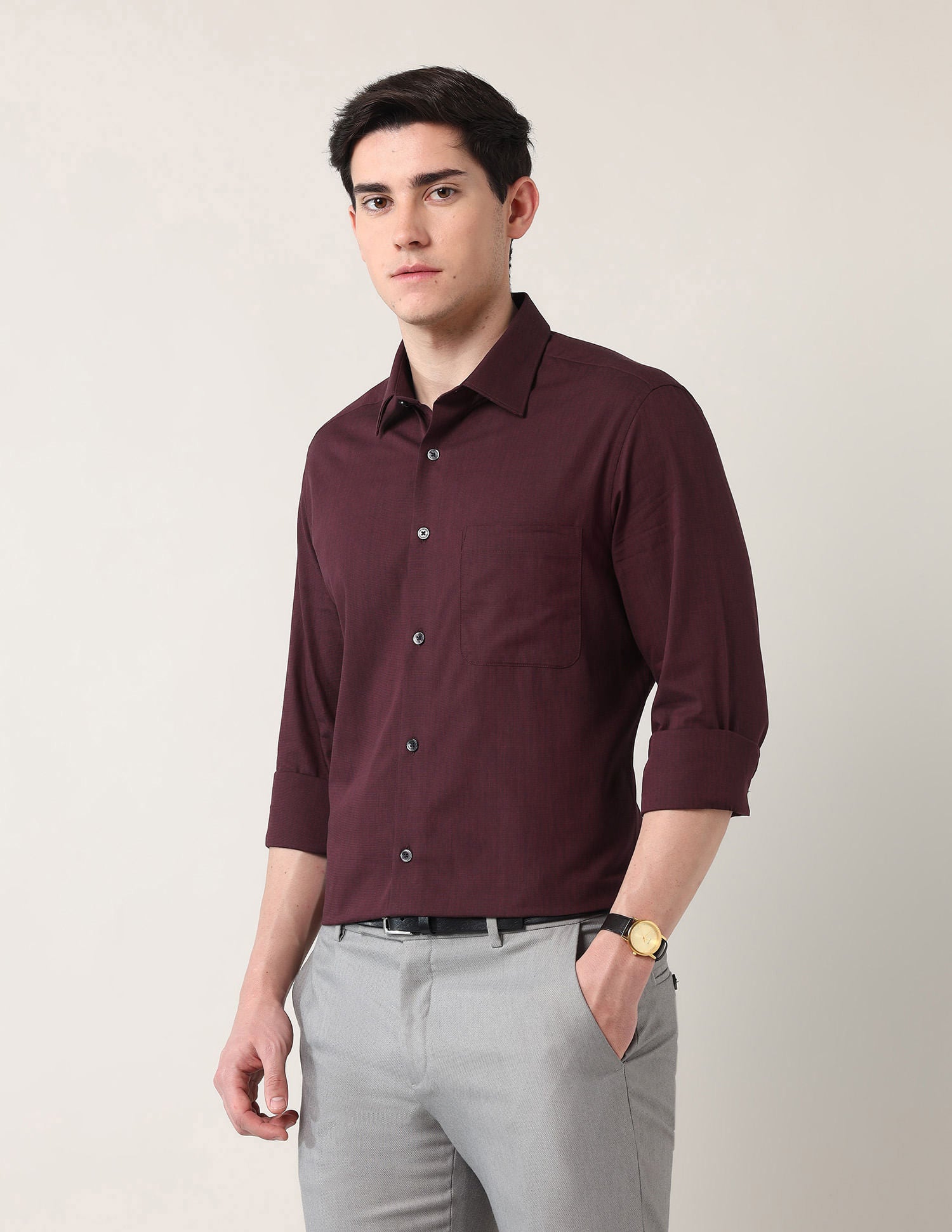 Classic Regular Fit Solid Shirt
