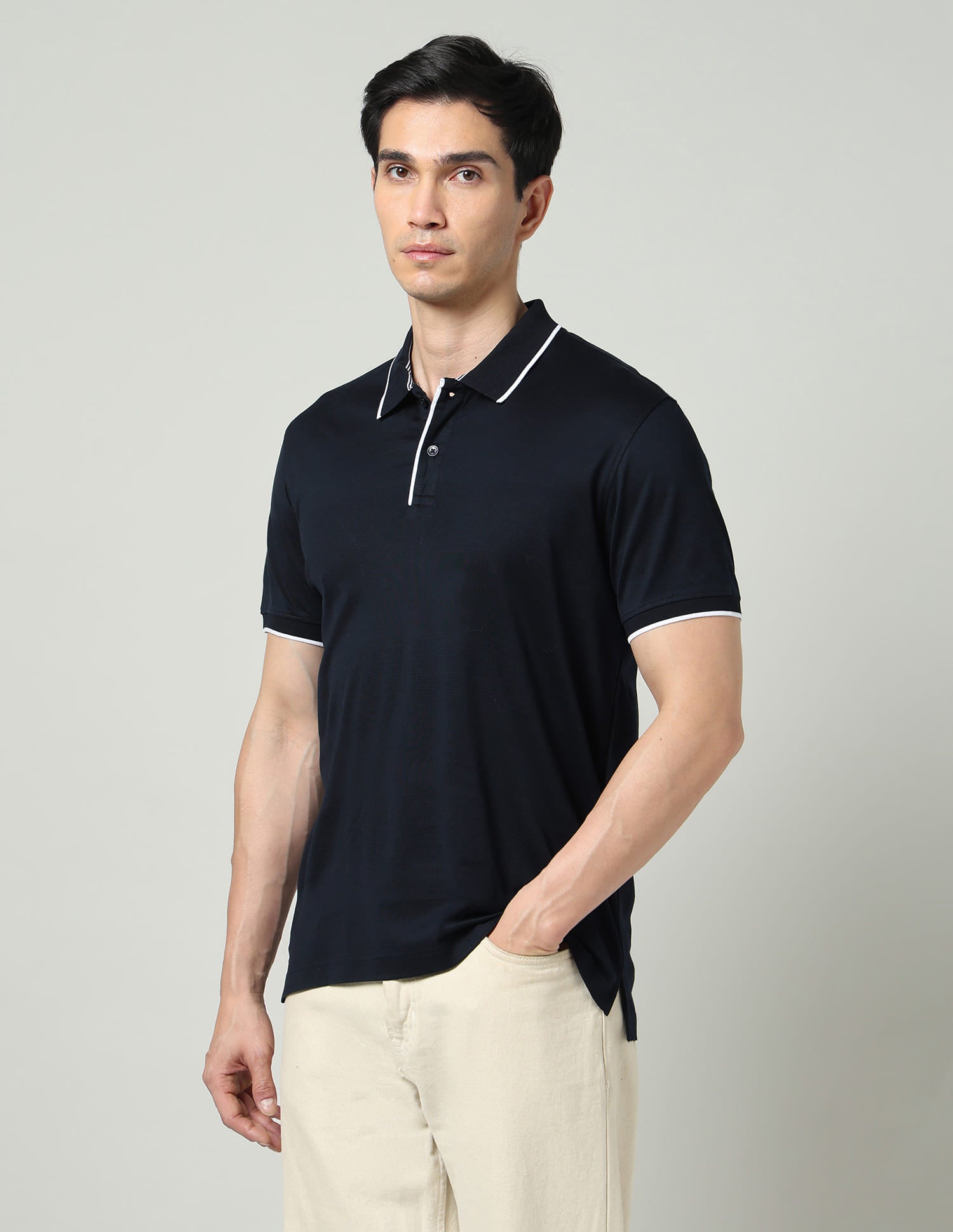 Regular Solid Slim Fit Polo Shirt