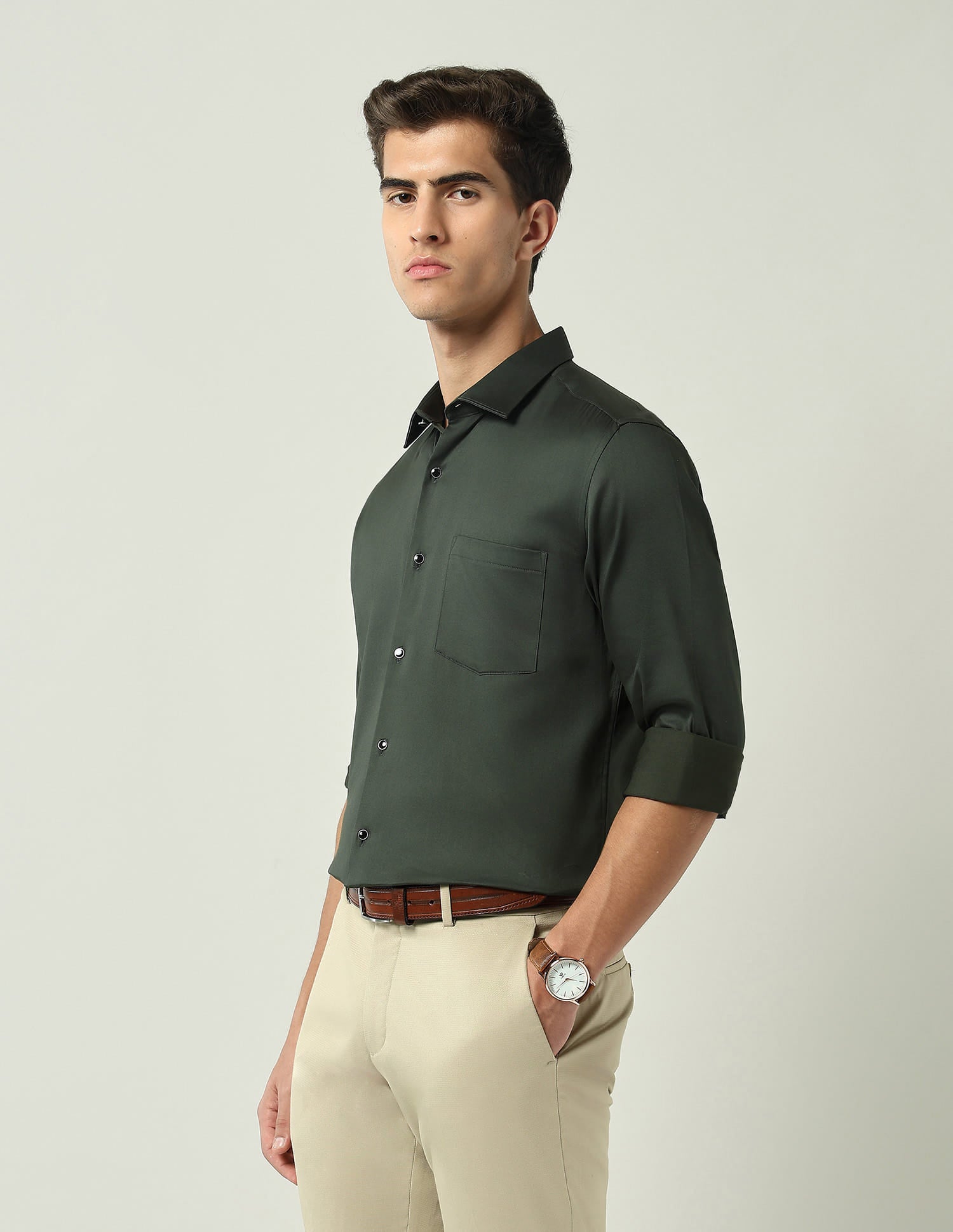 Solid Slim Fit Shirt