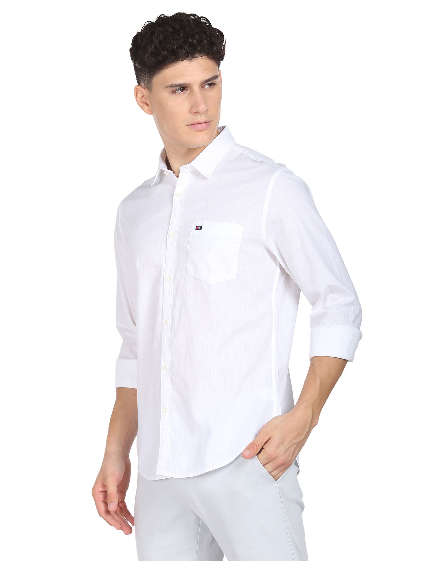 Regular Modern Slim Fit Solid Casual Shirt