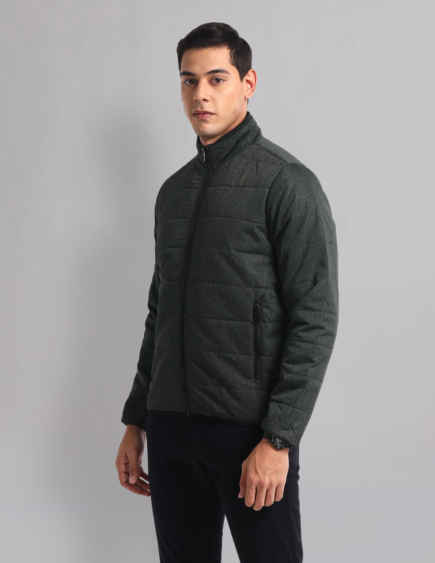 Urban Flex High Neck Quilted Casual Jacket