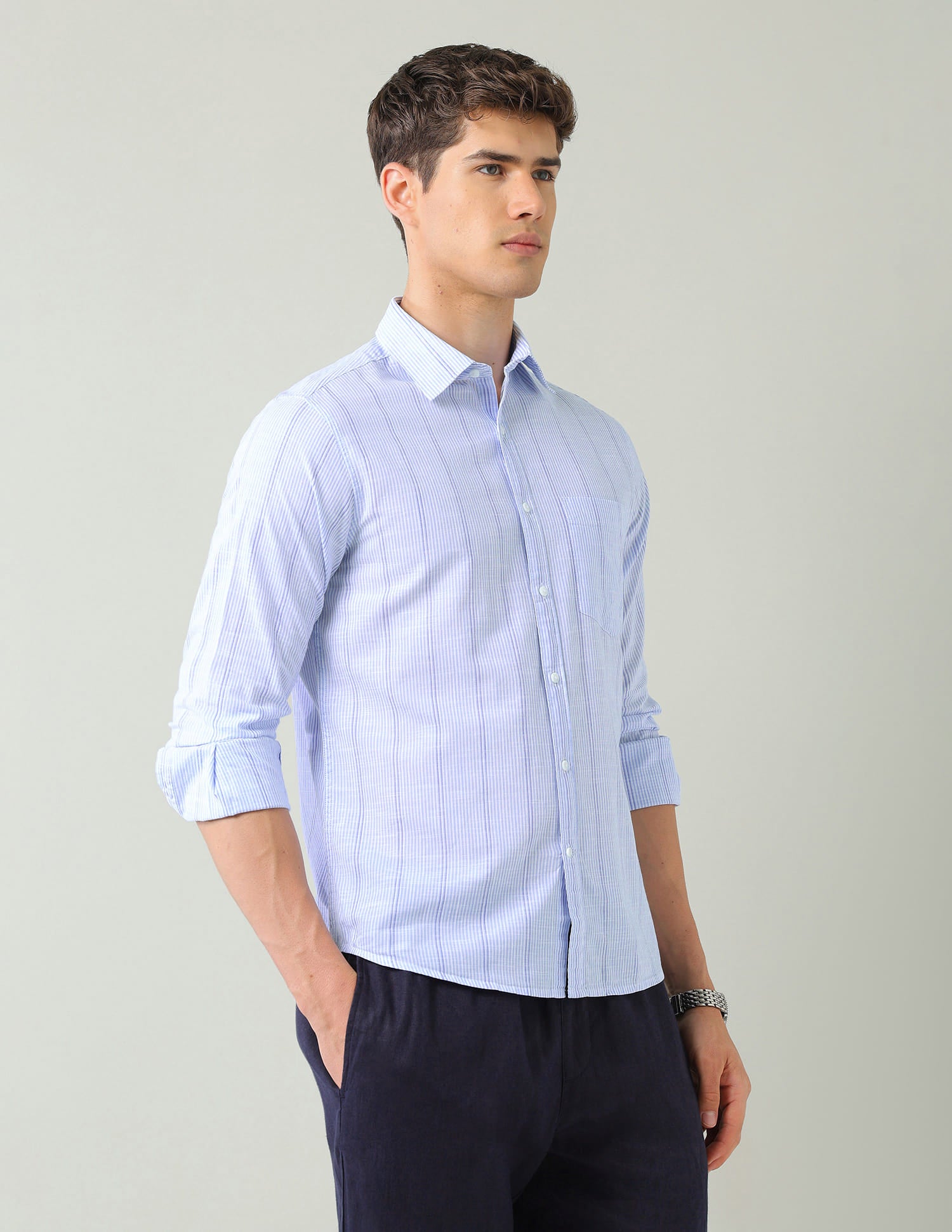 Vertical Striped Regular Fit Shirt 5