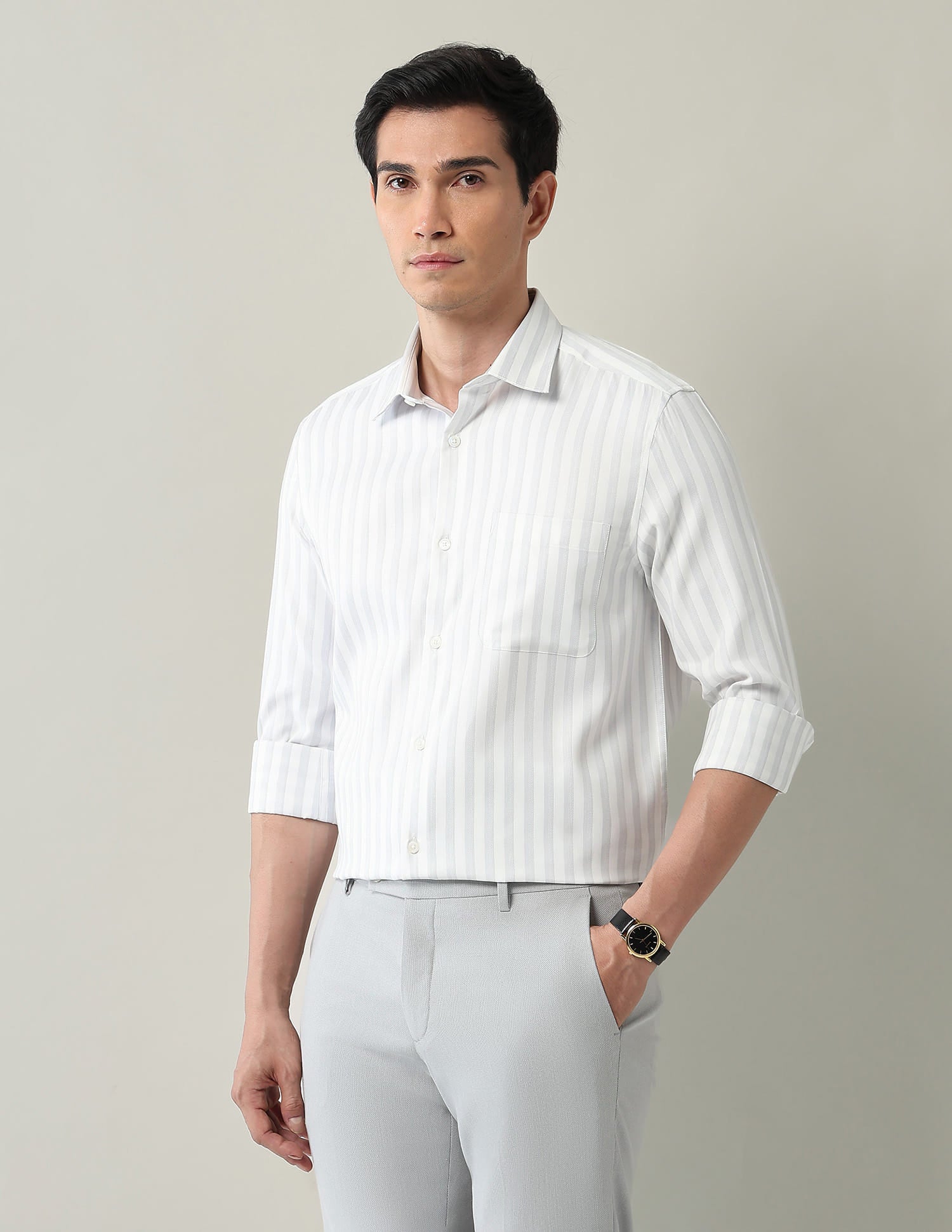 Vertical Striped Regular Fit Shirt