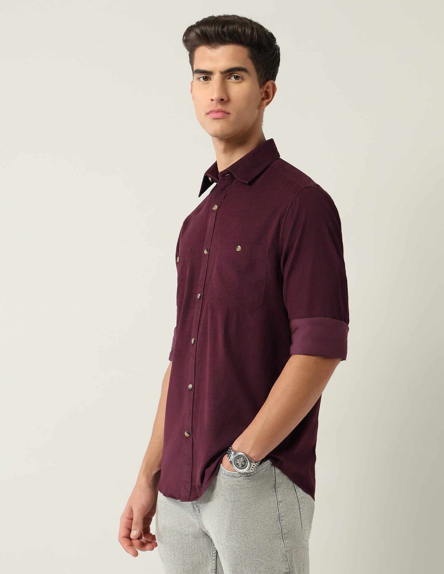 City Adventure Modern Slim Fit Corduroy Shirt