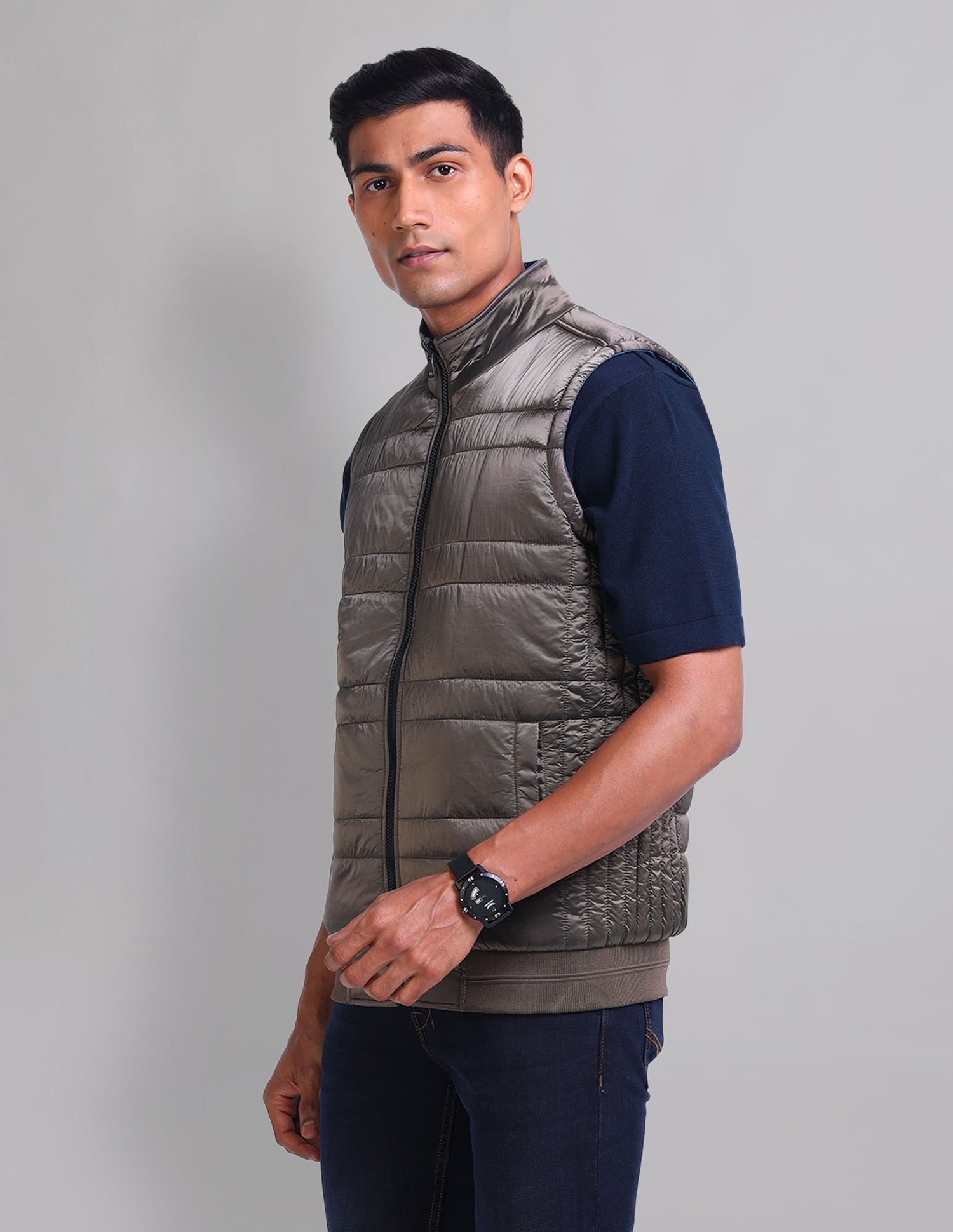 Sleeveless Quilt Reversible Jacket