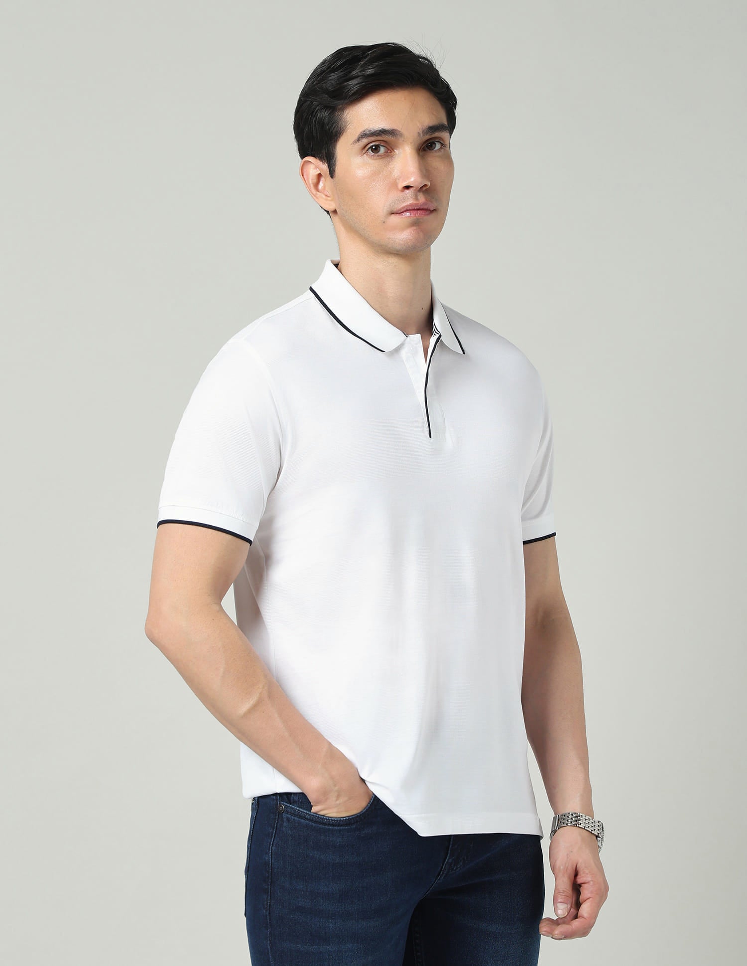 Regular Solid Slim Fit Polo Shirt