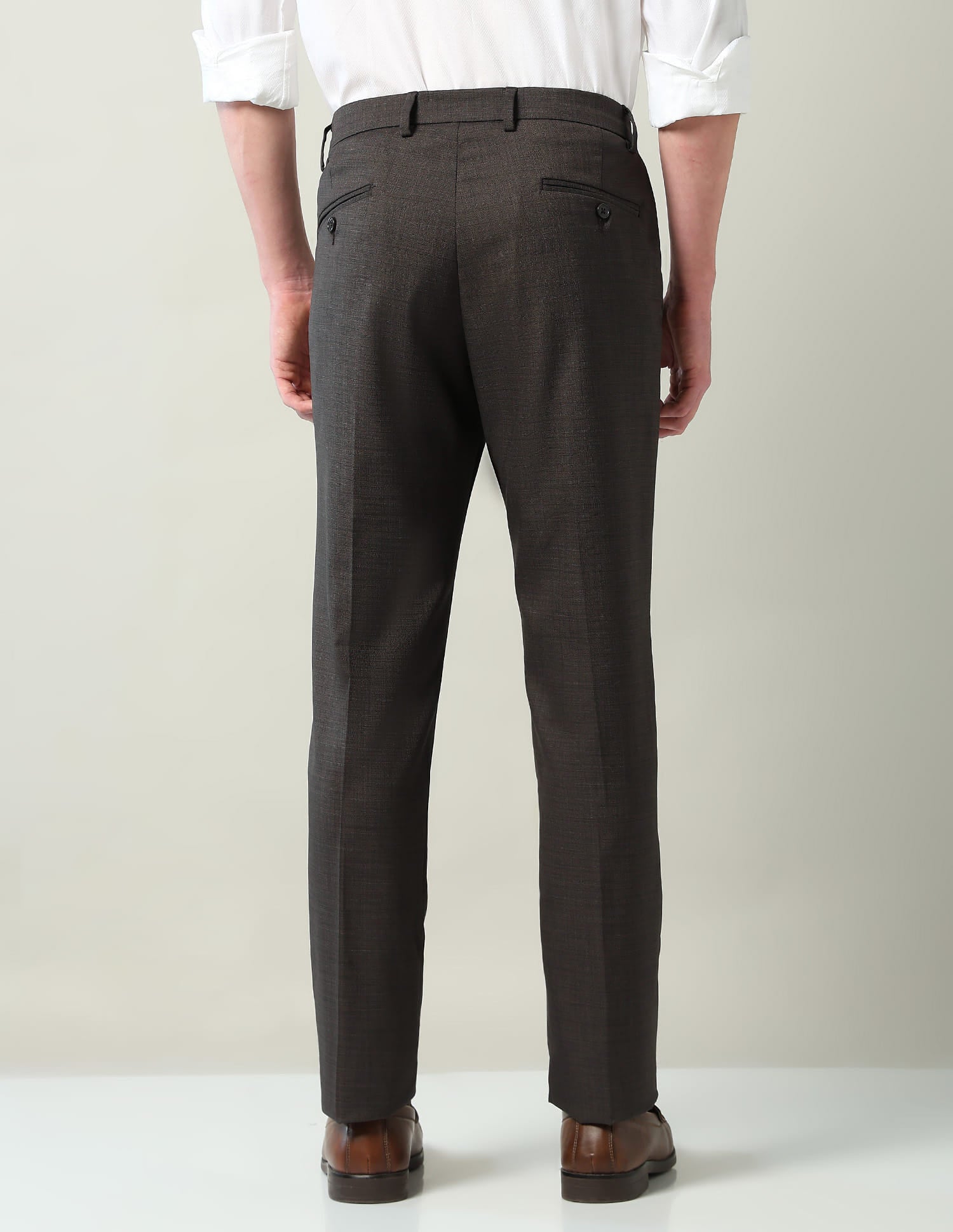 Mid Rise Regular Fit Formal Trousers
