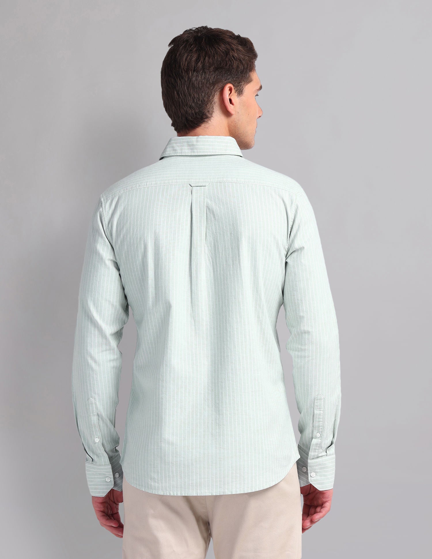 Vertical Stripe Cotton Shirt