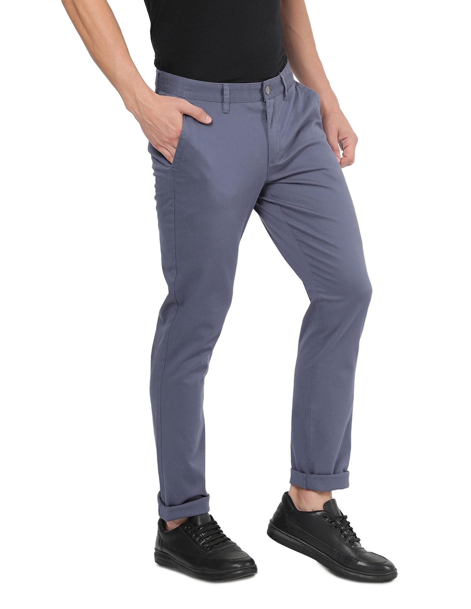 Modern Slim Fit Flat Front Chinos
