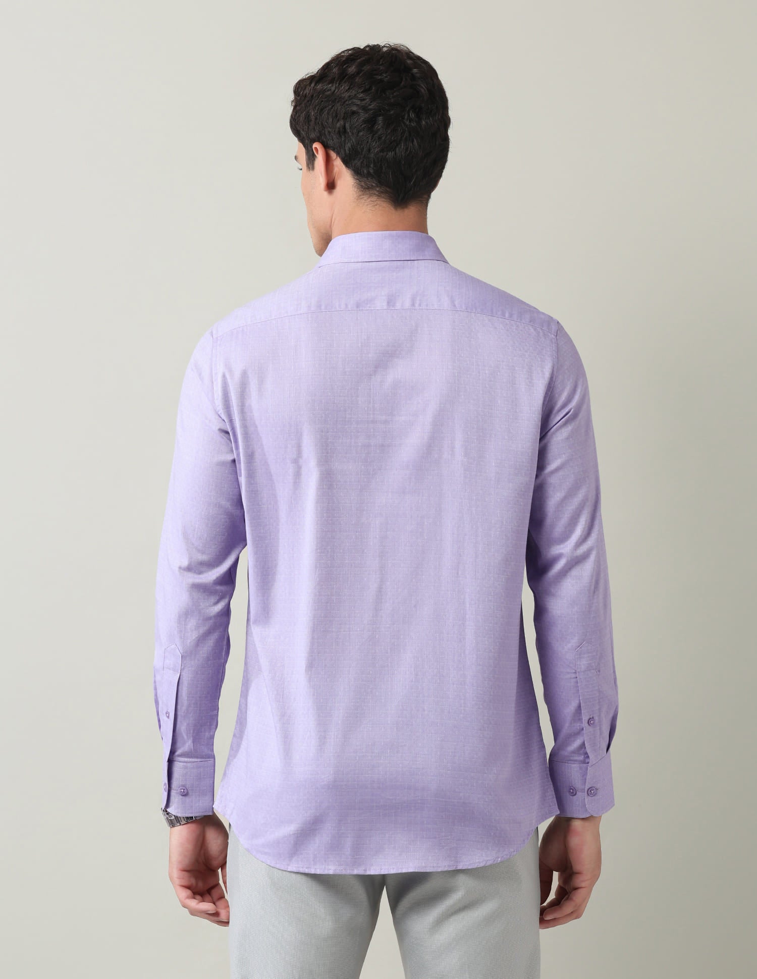 Solid Regular Fit Dobby Shirt