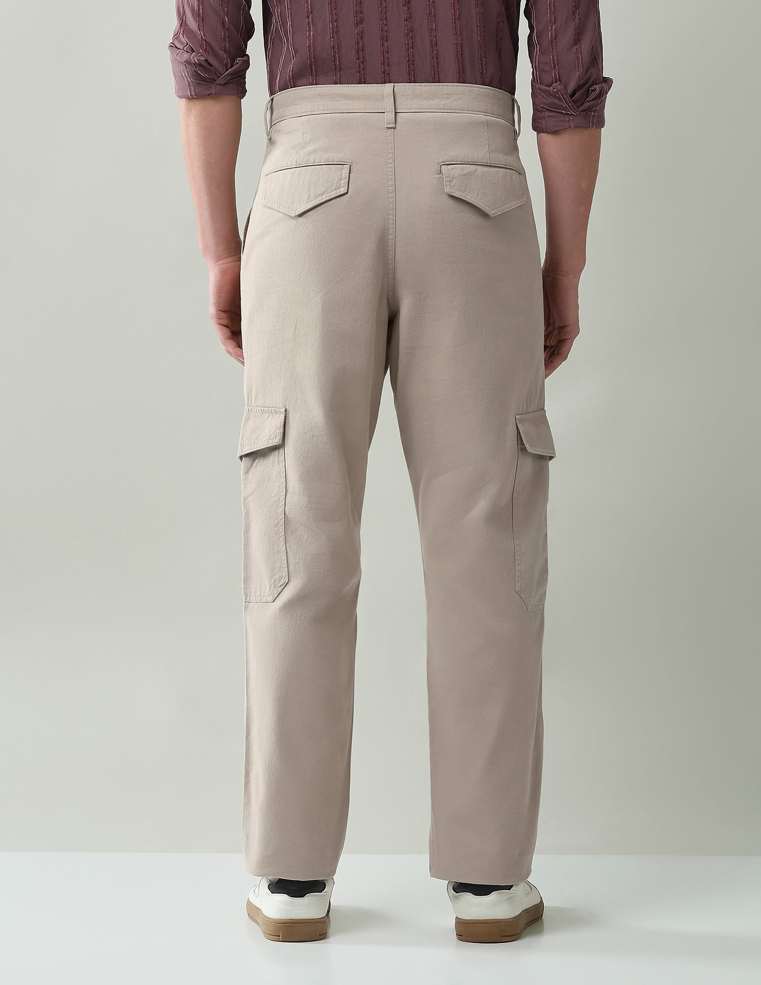 Wanderer Solid Regular Fit Cargos