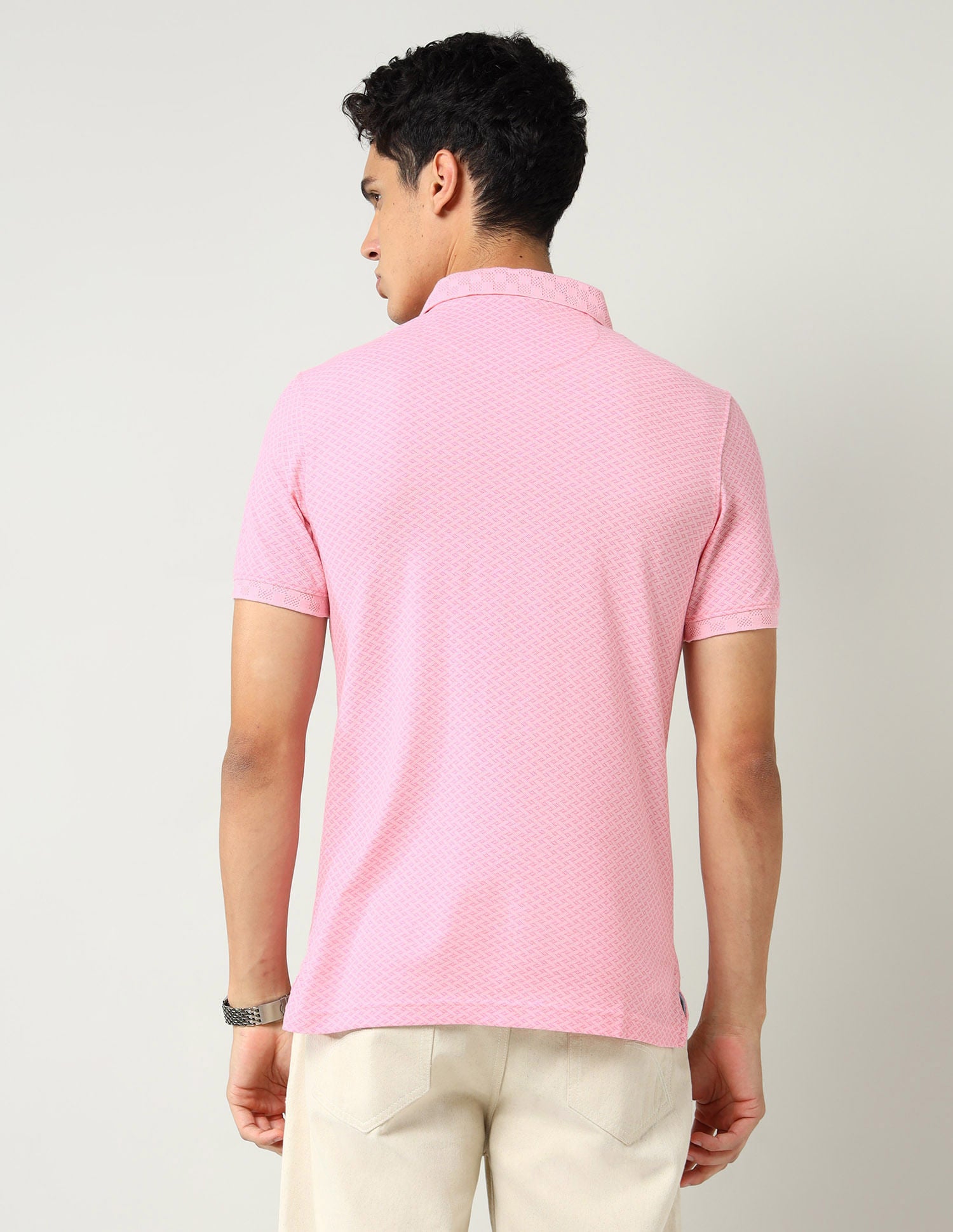 City Adventure Modern Slim Fit Geometric Printed Polo Shirt