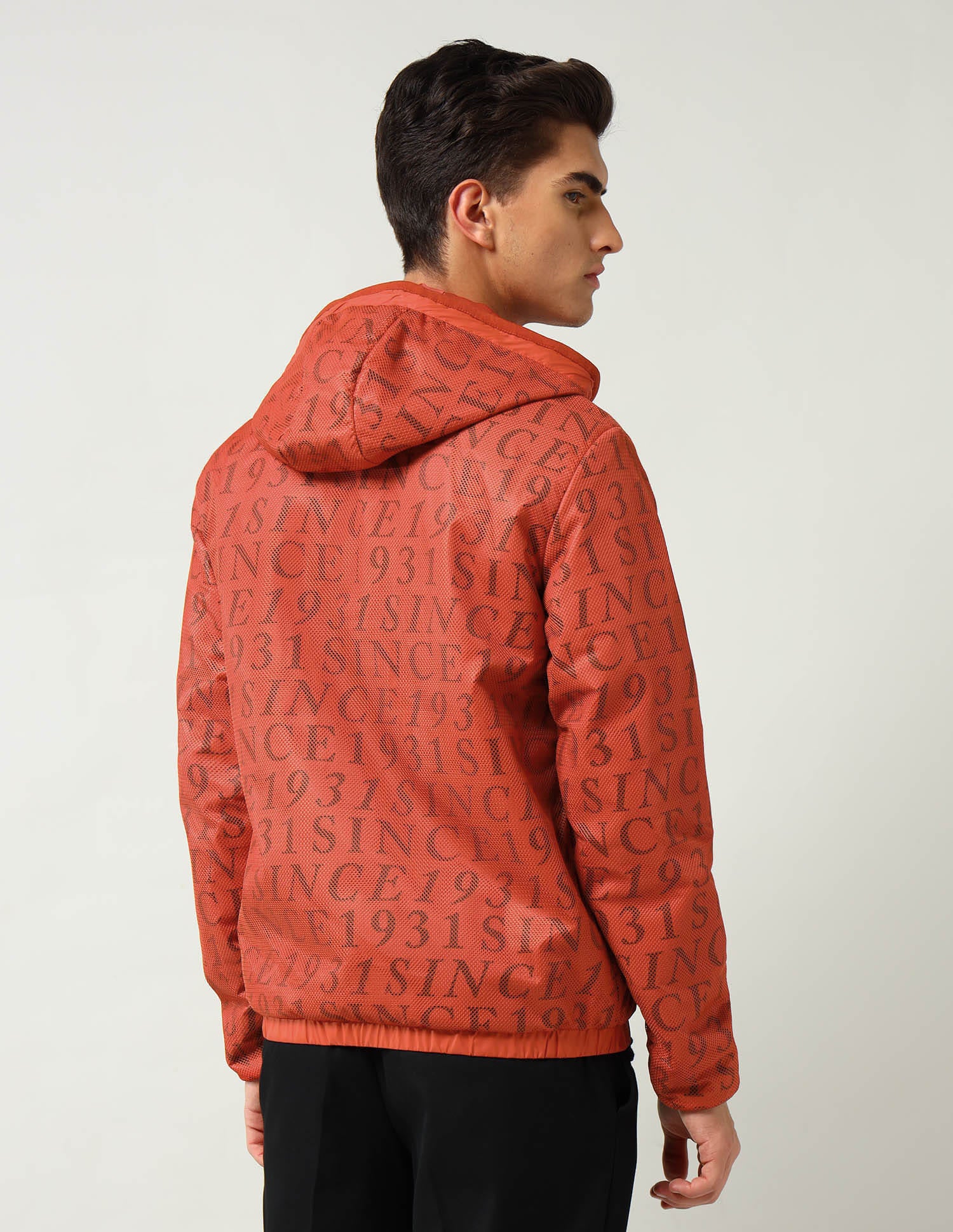 Modern Slim Fit Printed Padded Jacket