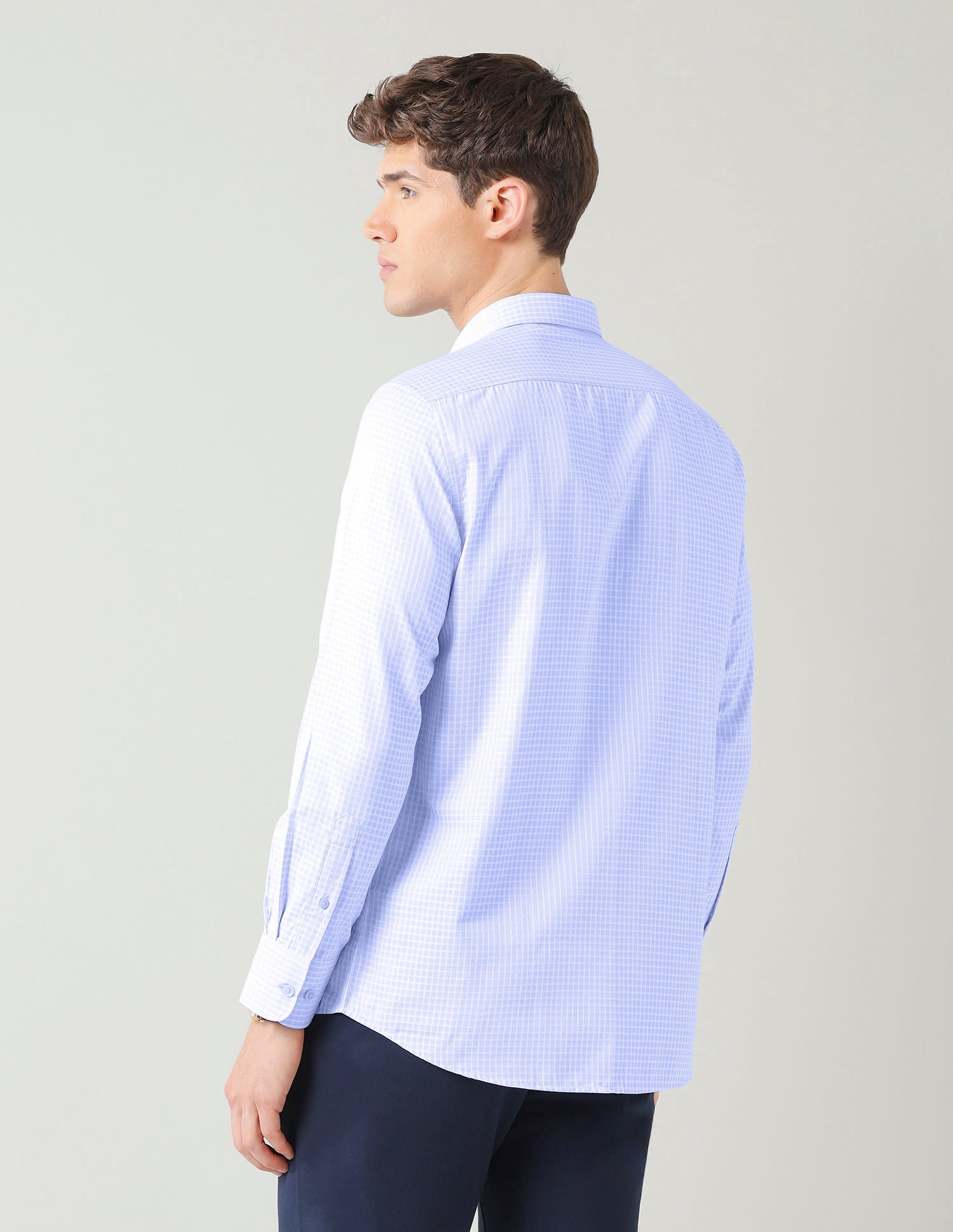 Micro Checked Dobby Weave Regular Fit Shirt