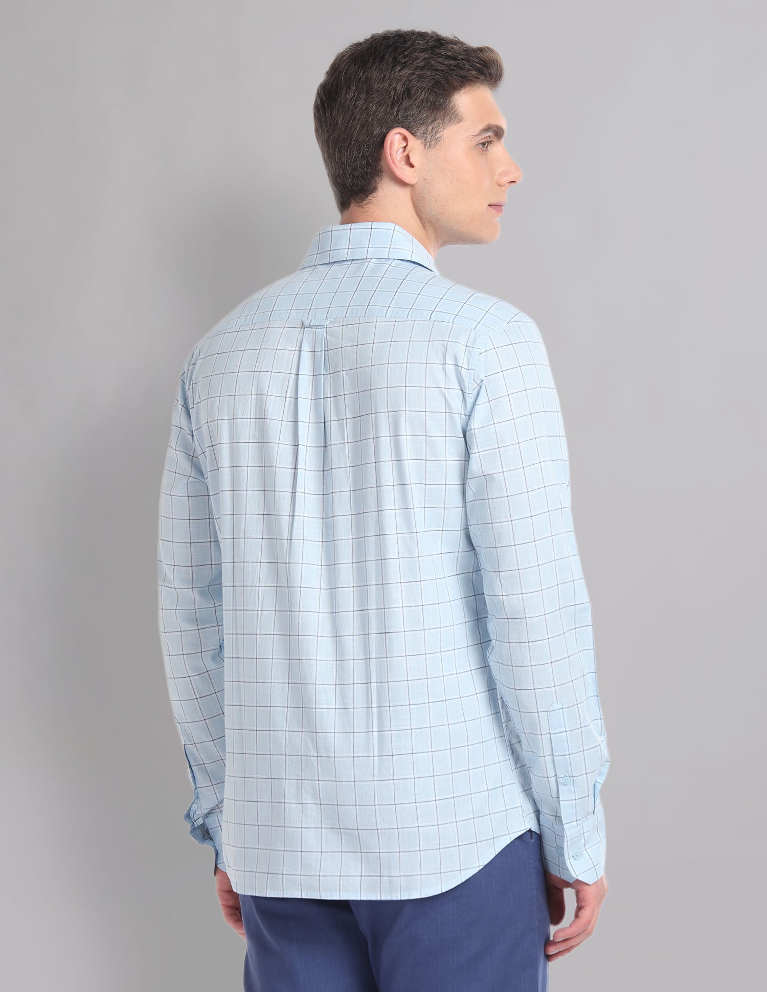 Modern-Edged Tartan Check Cotton Summer Shirt