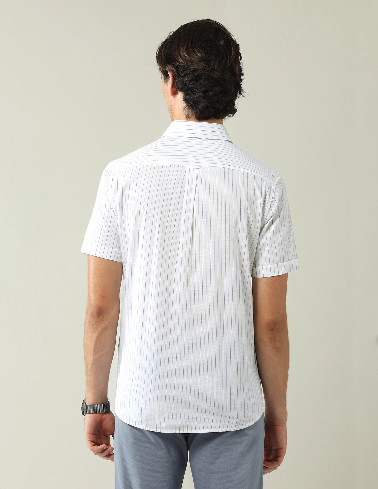 Modern Slim Fit Vertical Striped Shirt