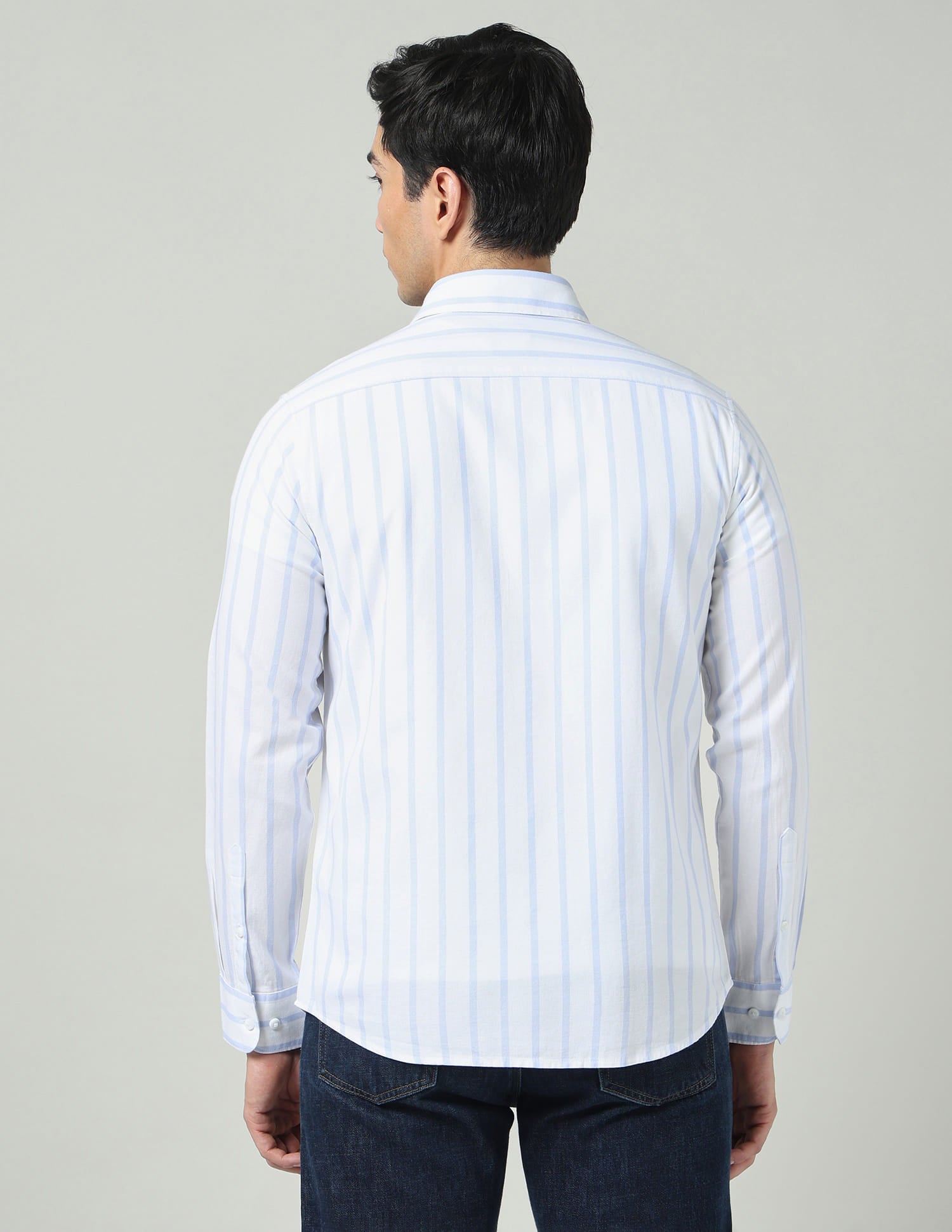Feather-Light Vertical Striped Comfort Shirt