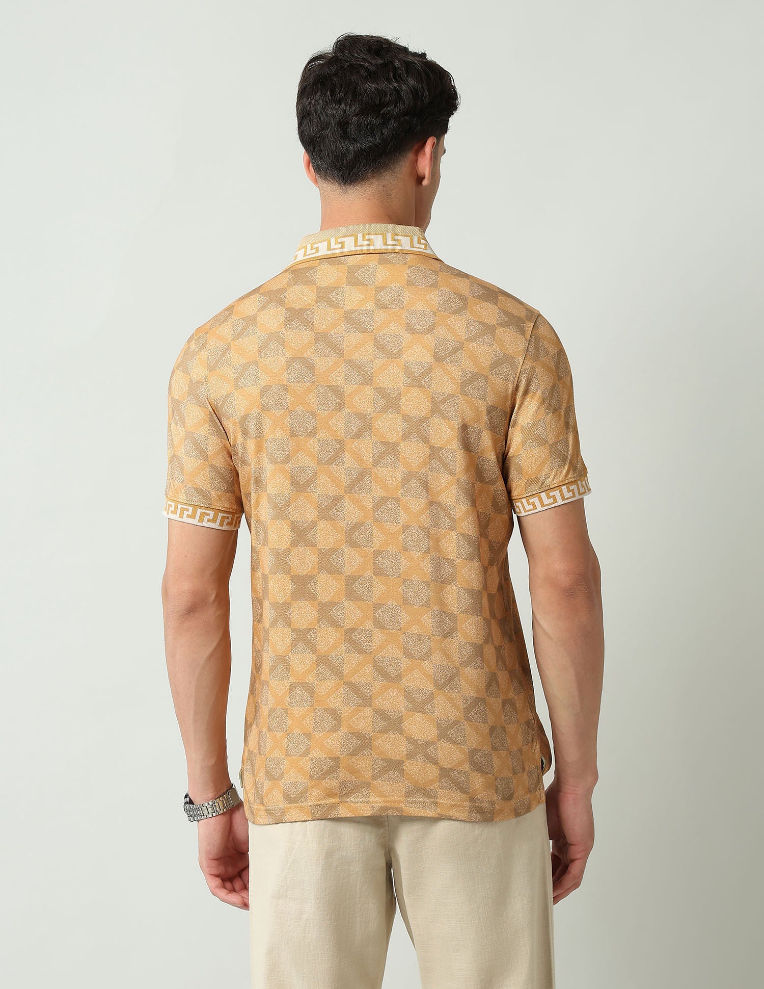 Style Edit Geometric Printed Slim Fit Polo Shirt