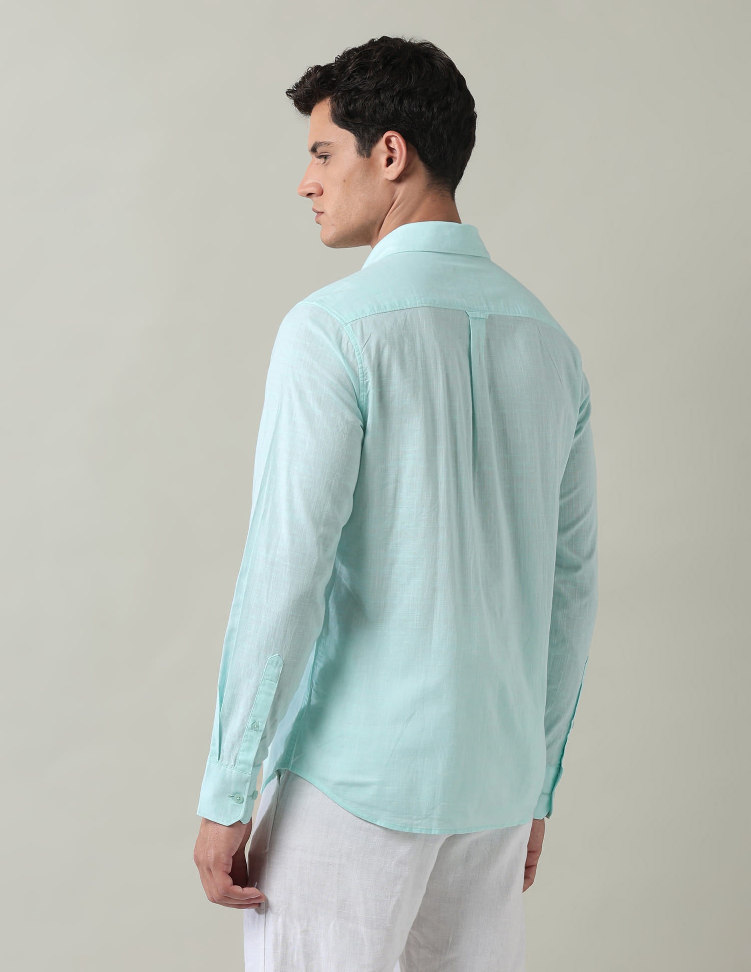 Solid Slim Fit Dobby Shirt