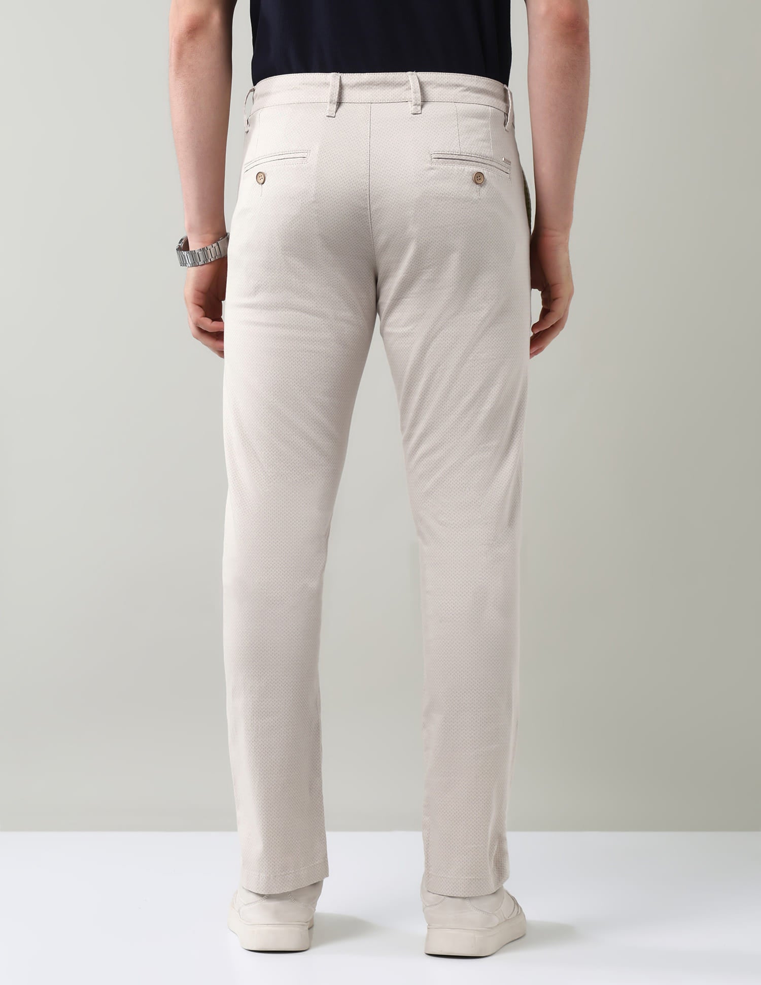Geometric Printed Slim Fit Trousers