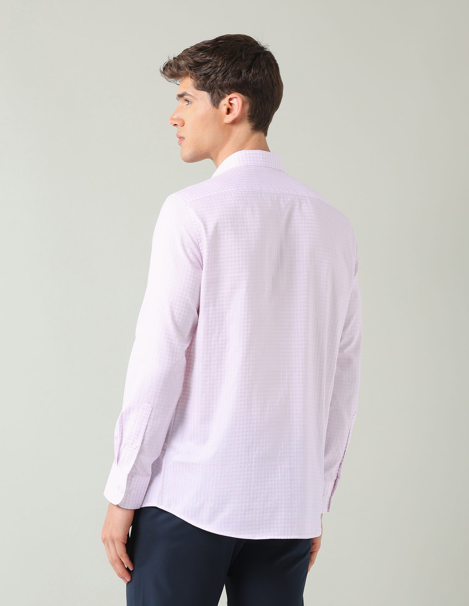Vertical Striped Dobby Weave Regular Fit Shirt
