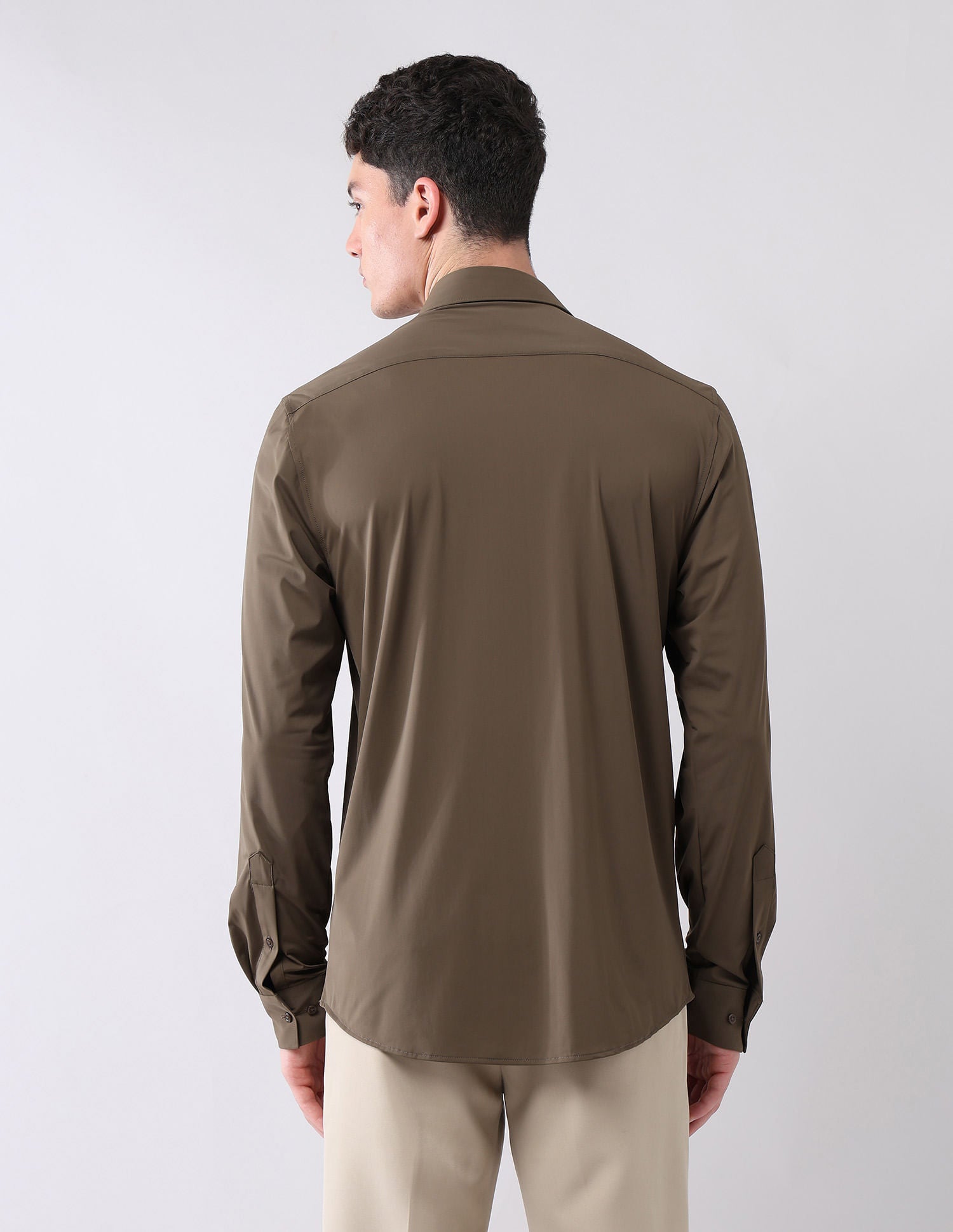 Stylish Hypermove Solid Shirt