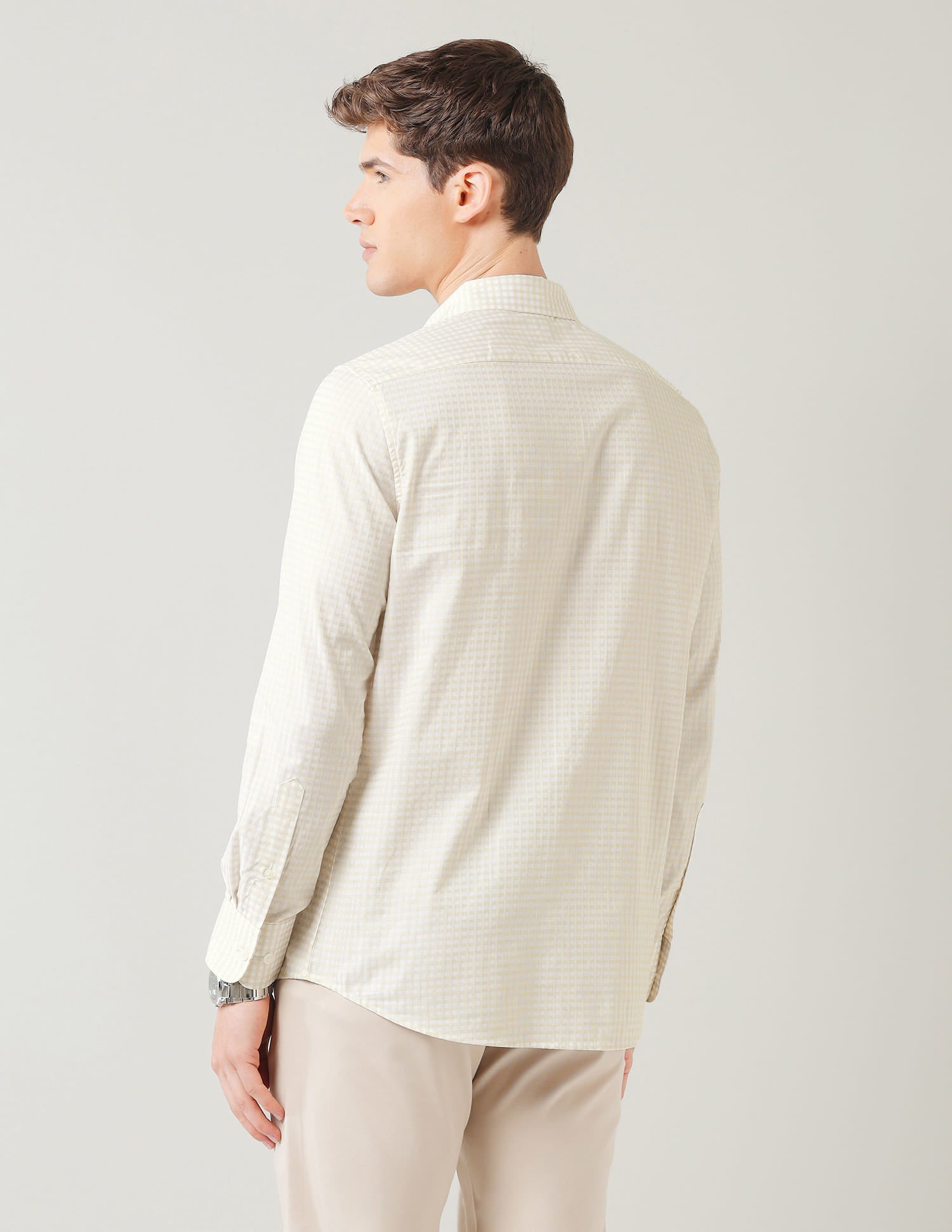 Vertical Striped Dobby Weave Regular Fit Shirt