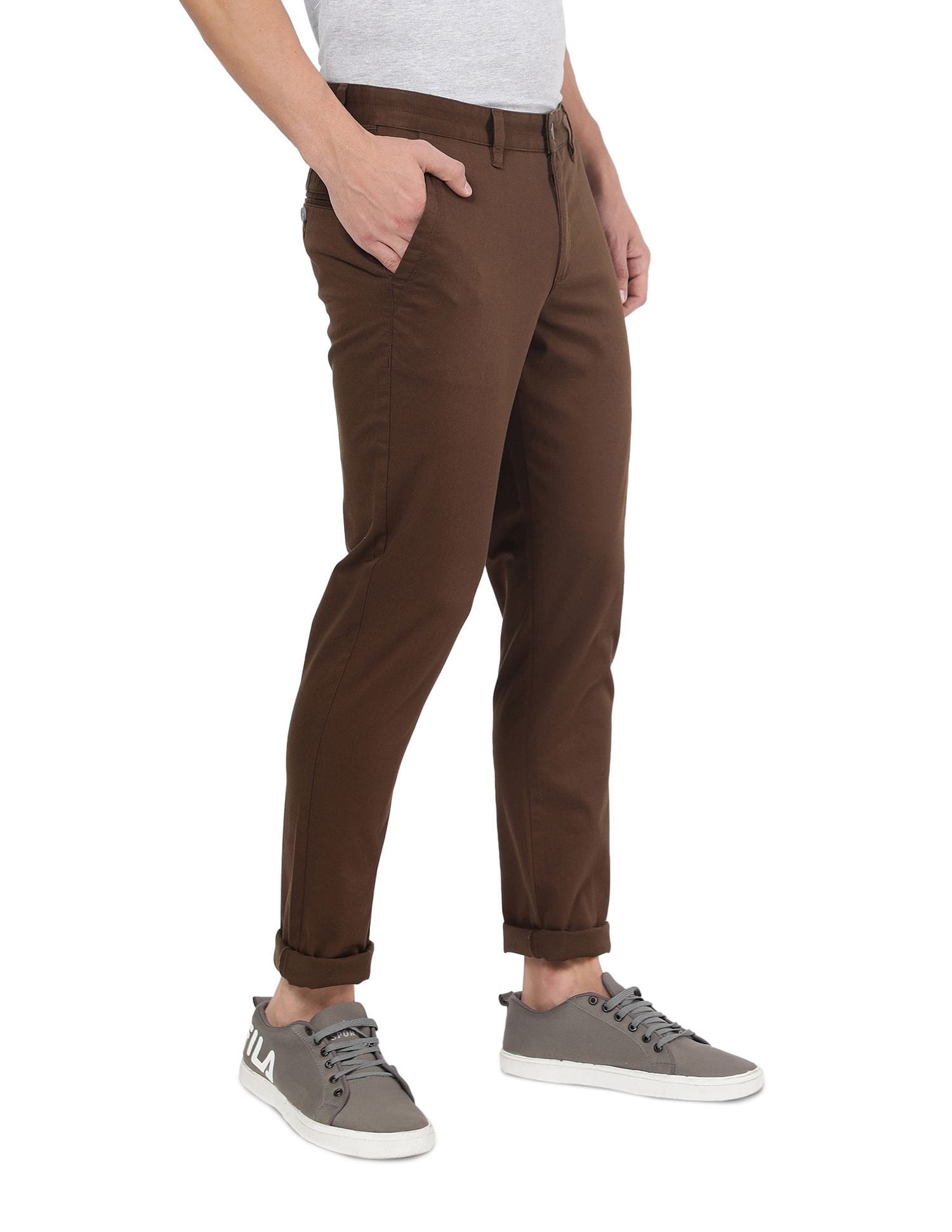 Modern Slim Fit Flat Front Chinos