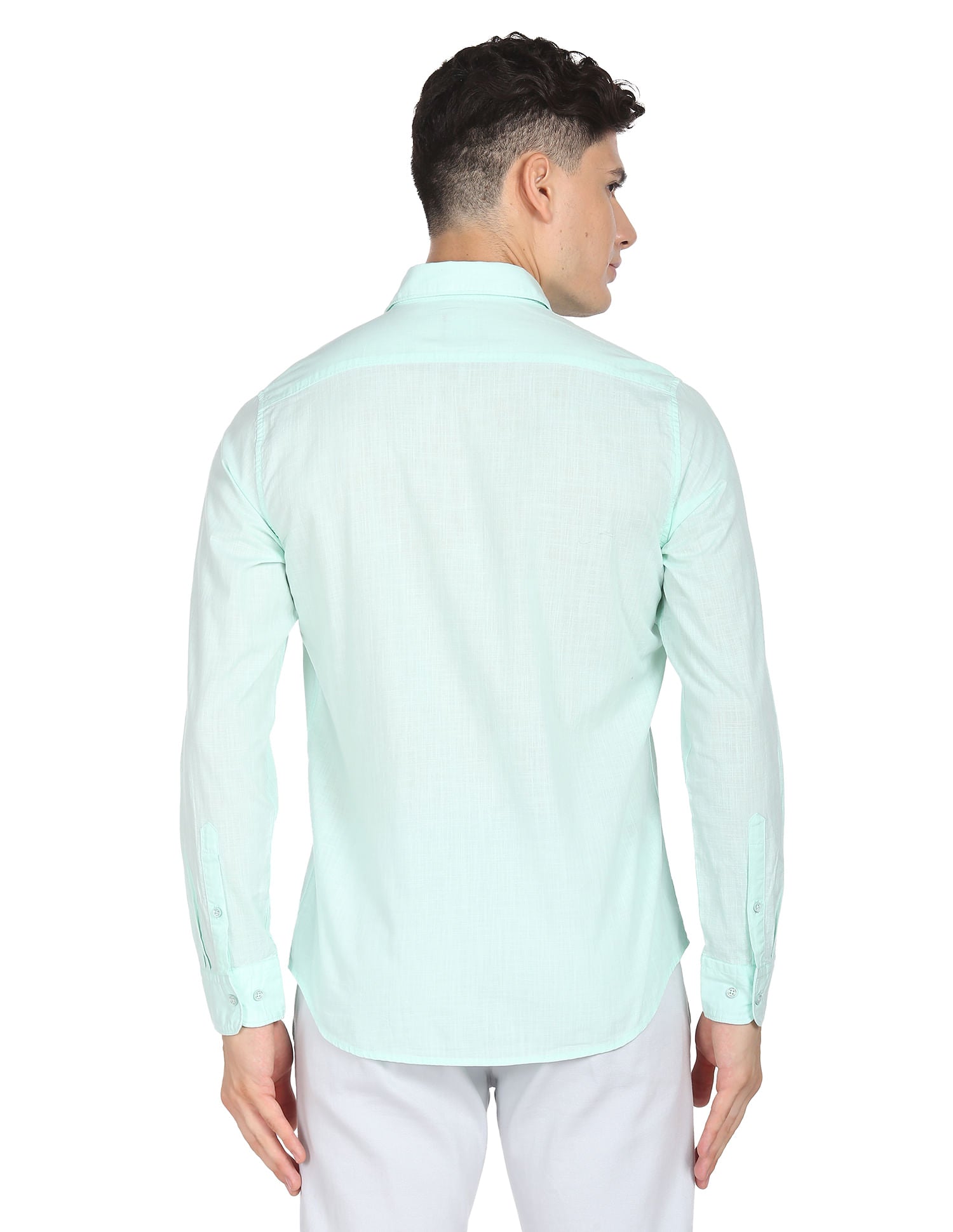 Regular Modern Slim Fit Solid Casual Shirt