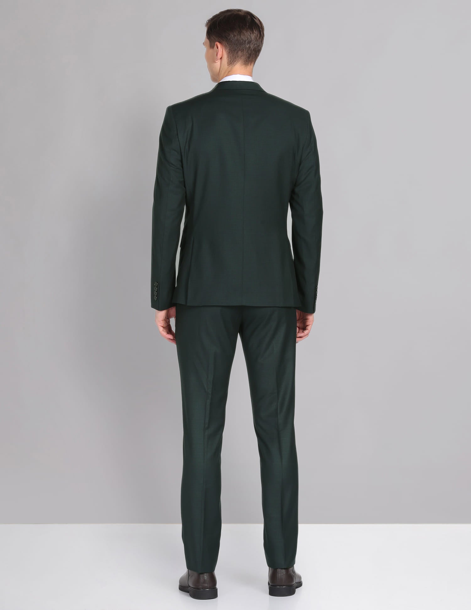 Tailored Regular Fit Checked Two Piece Suit