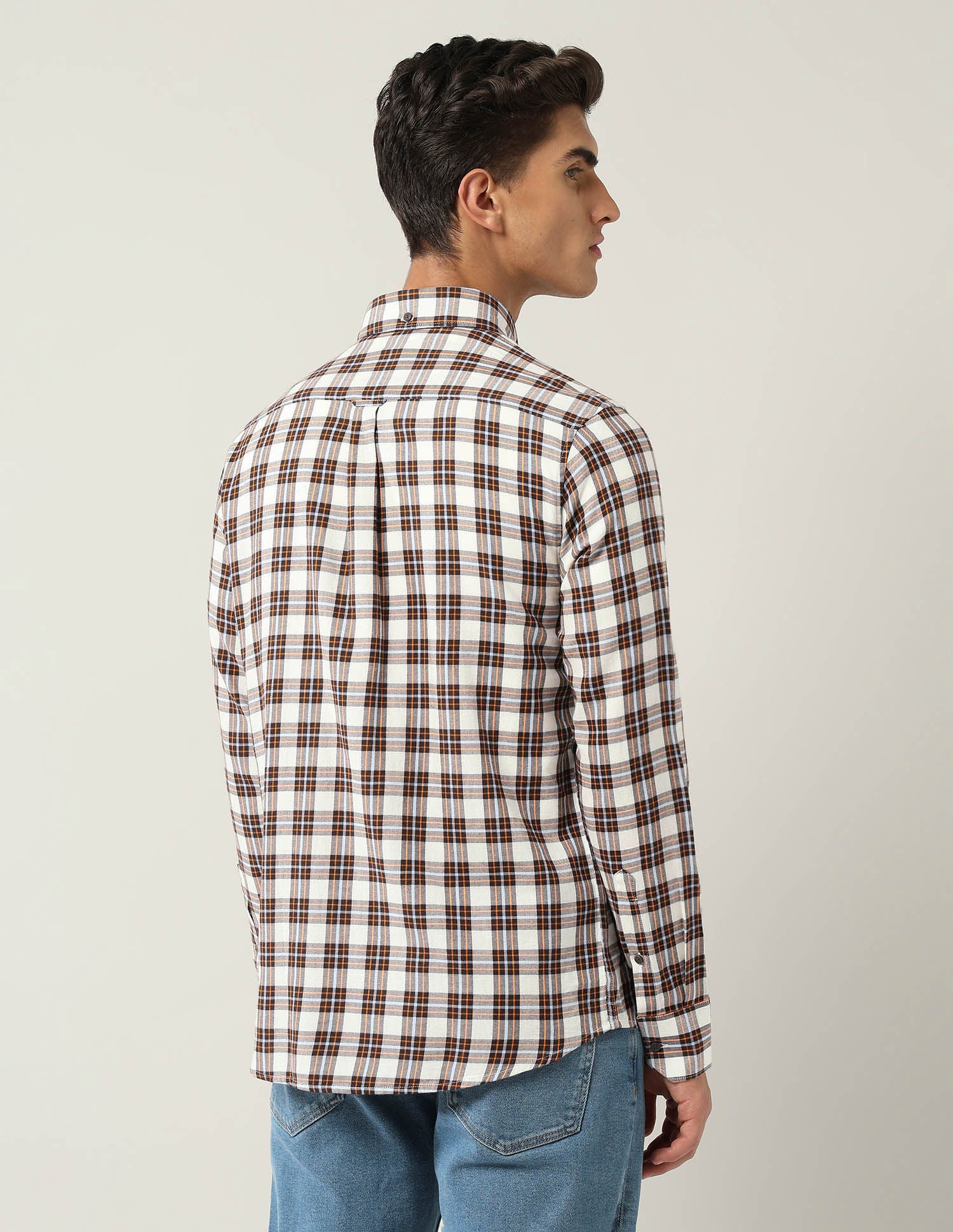 City Chronicles Modern Slim Fit Tartan Checked Shirt