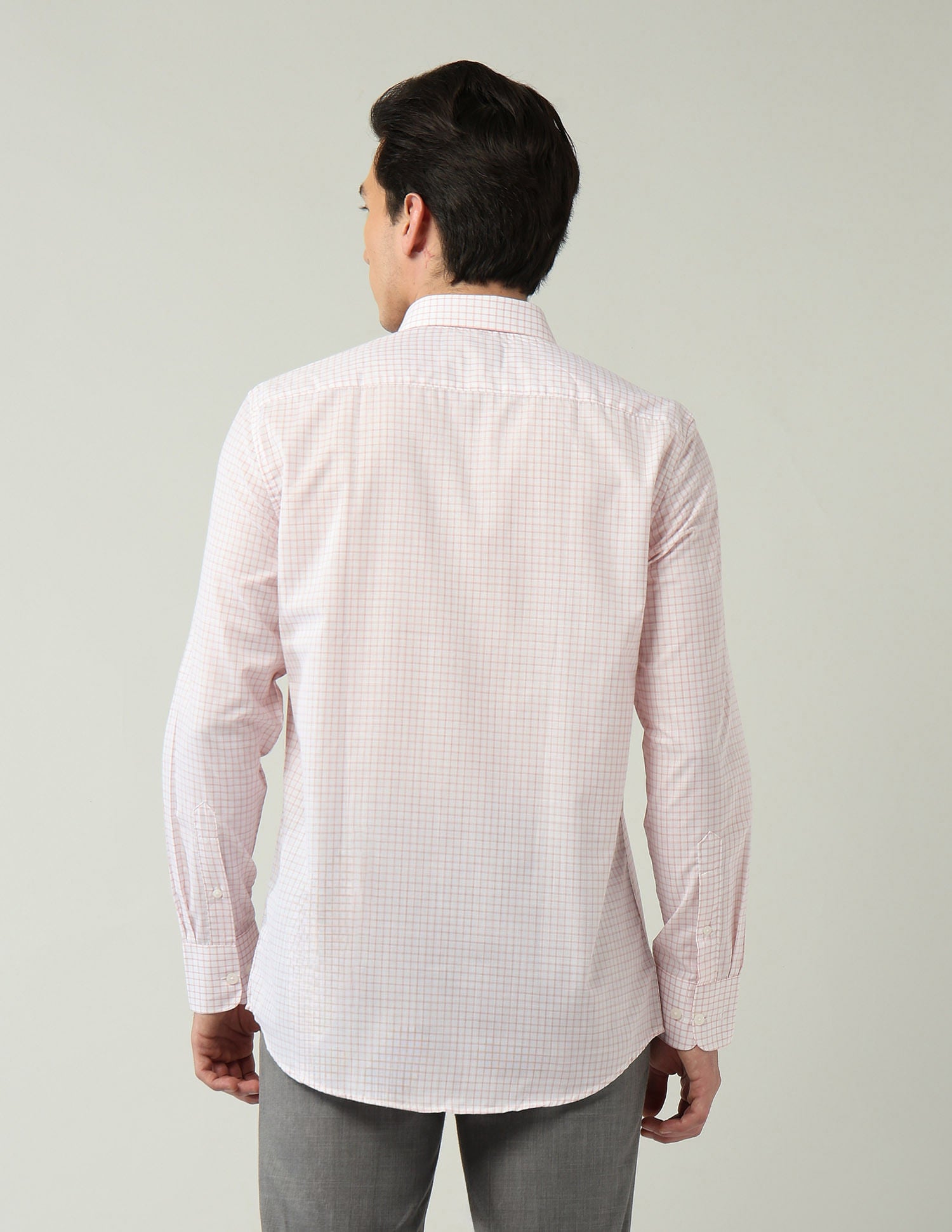 Old-School Regular Fit Grid Tattersall Checked Shirt