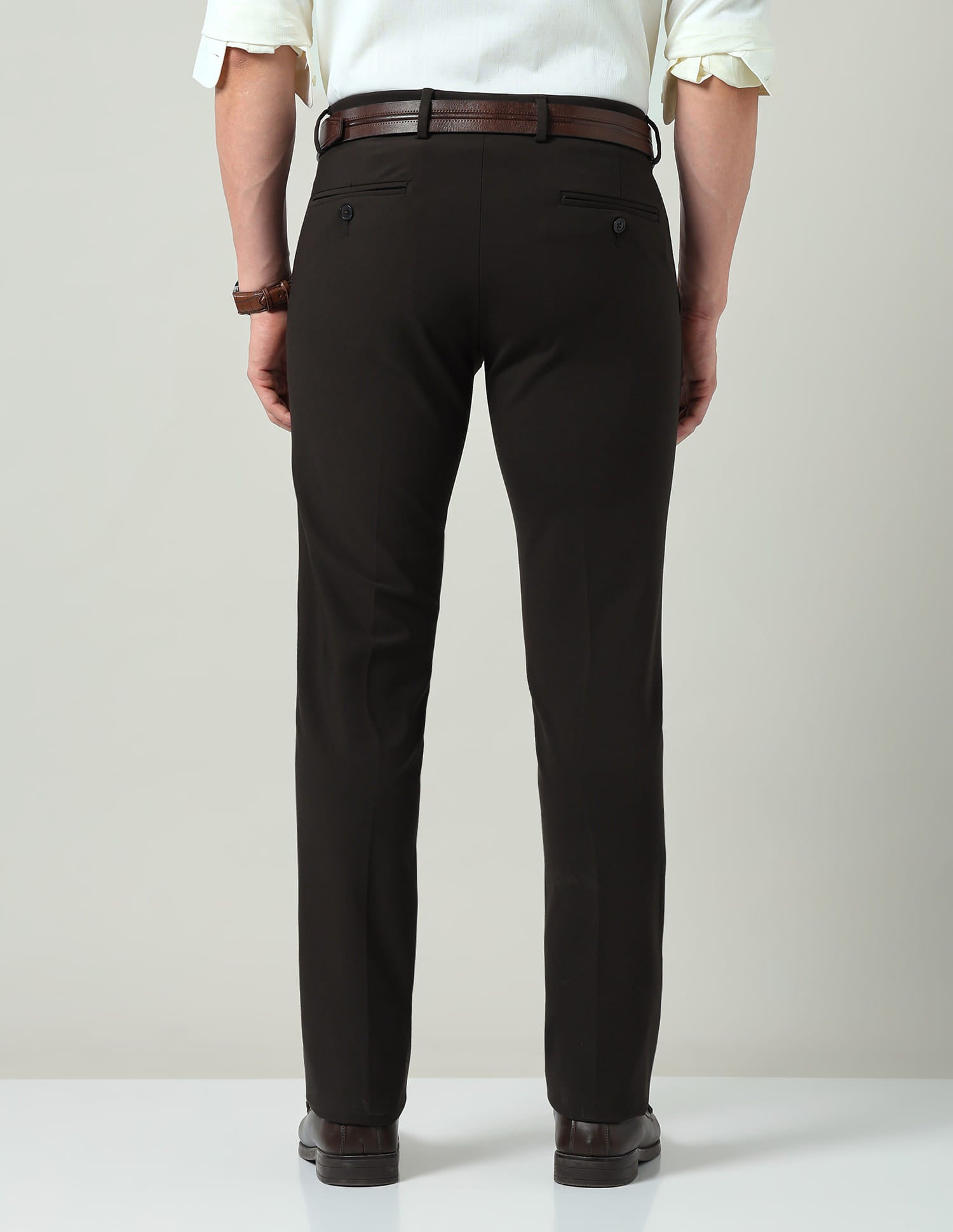 Solid Regular Fit Trousers