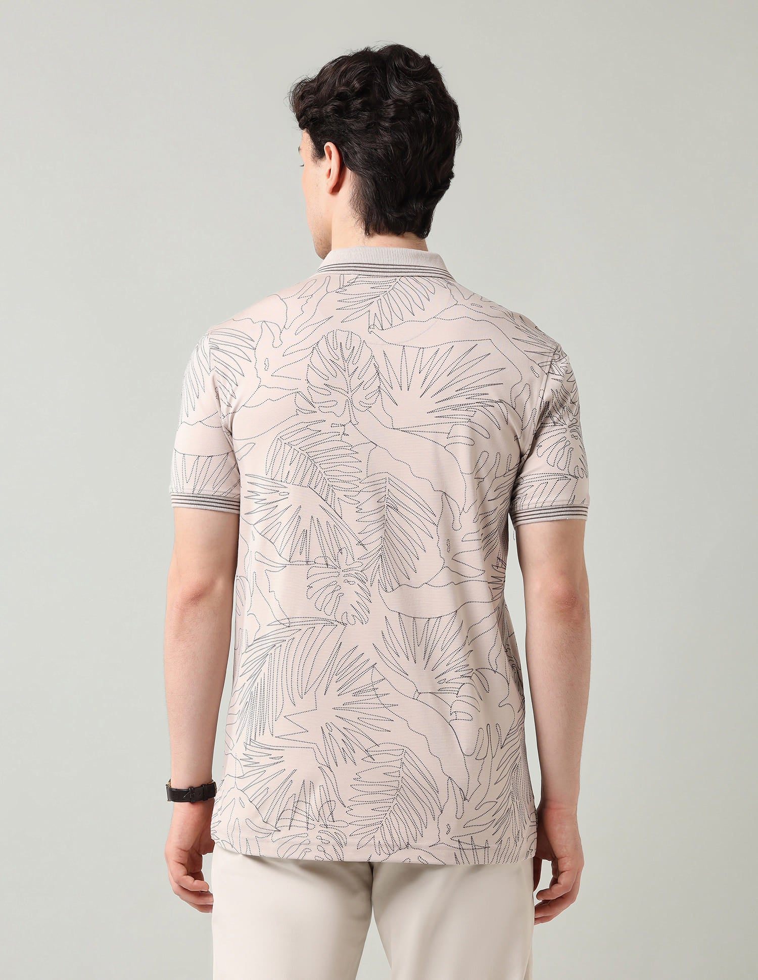 Floral Printed Regular Fit Polo Shirt