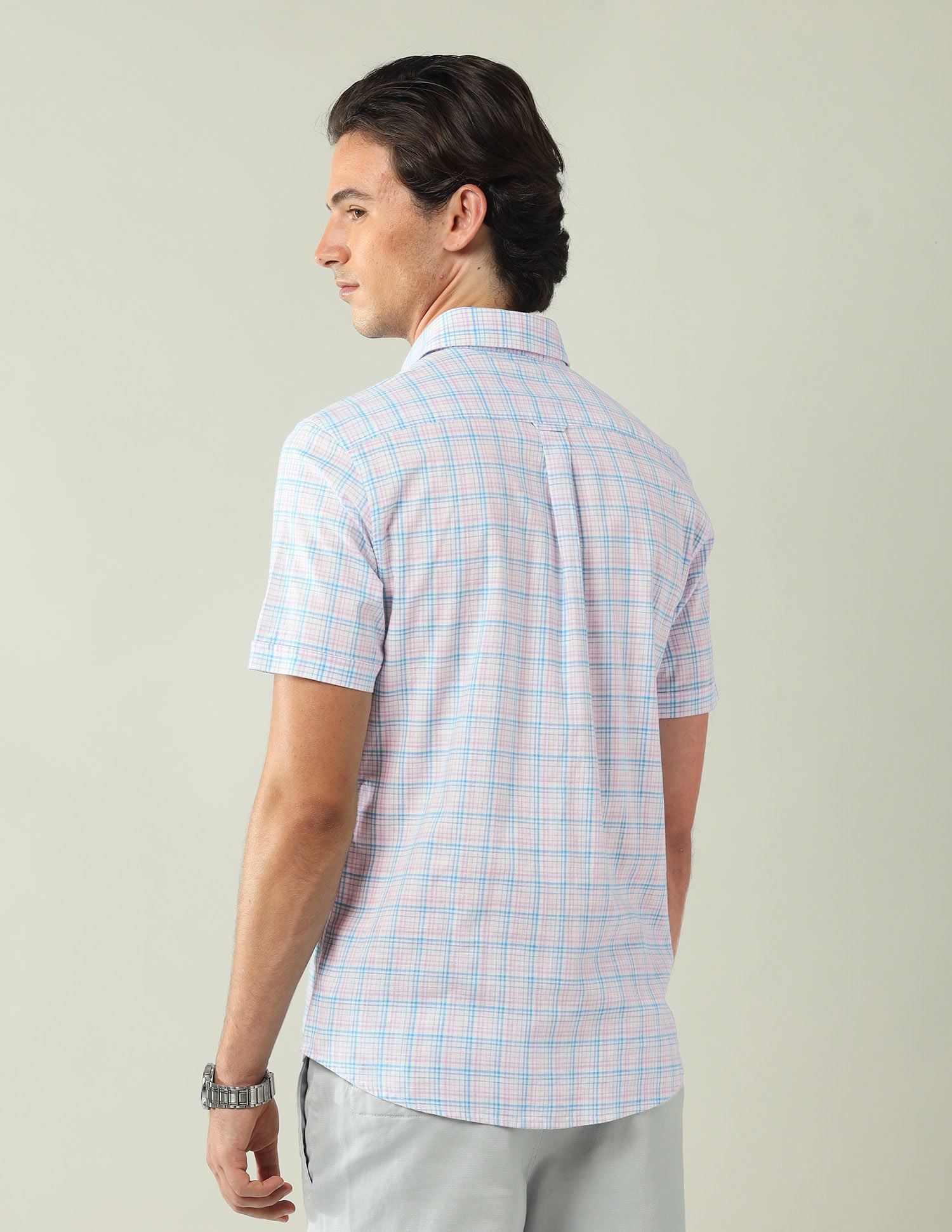 City Chronicles Modern Slim Fit Tartan Checked Shirt