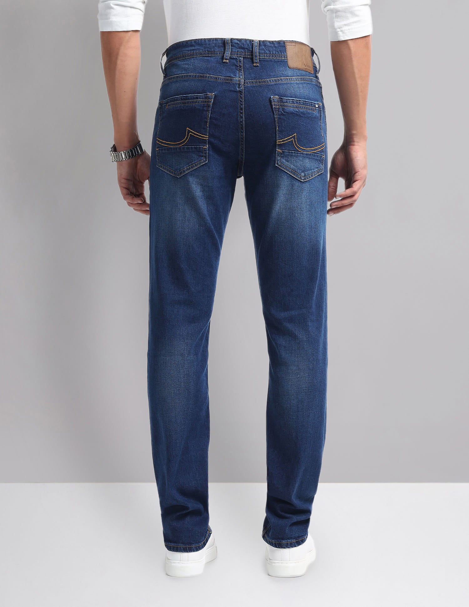 Stone Wash Slim Fit Jeans