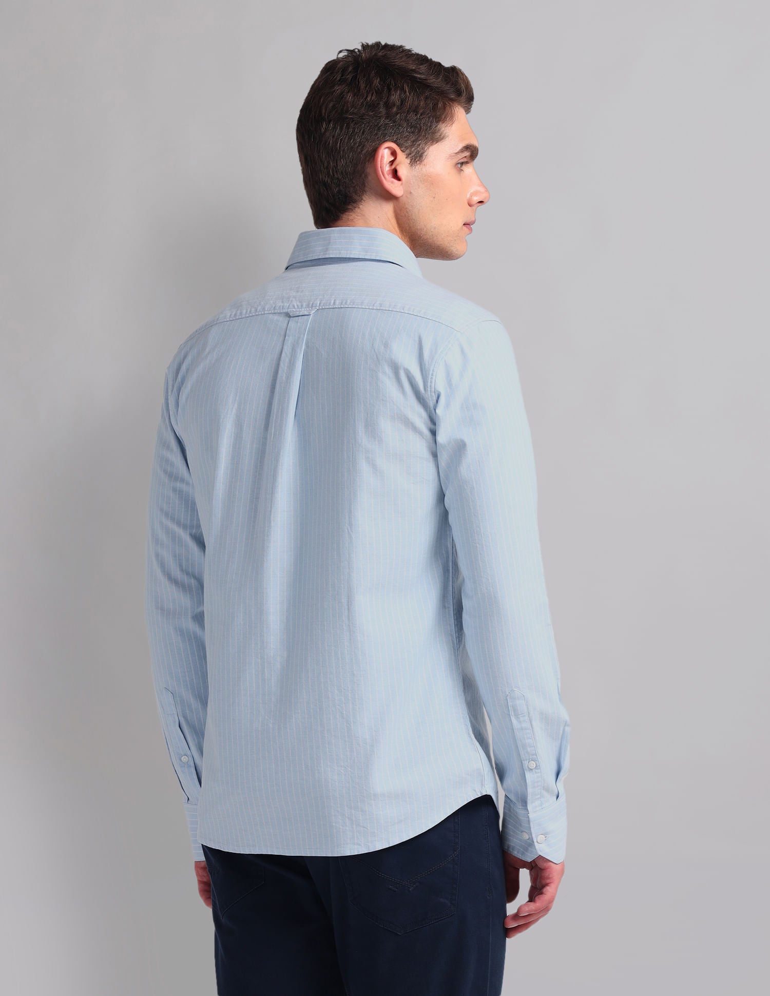 Vertical Stripe Cotton Shirt