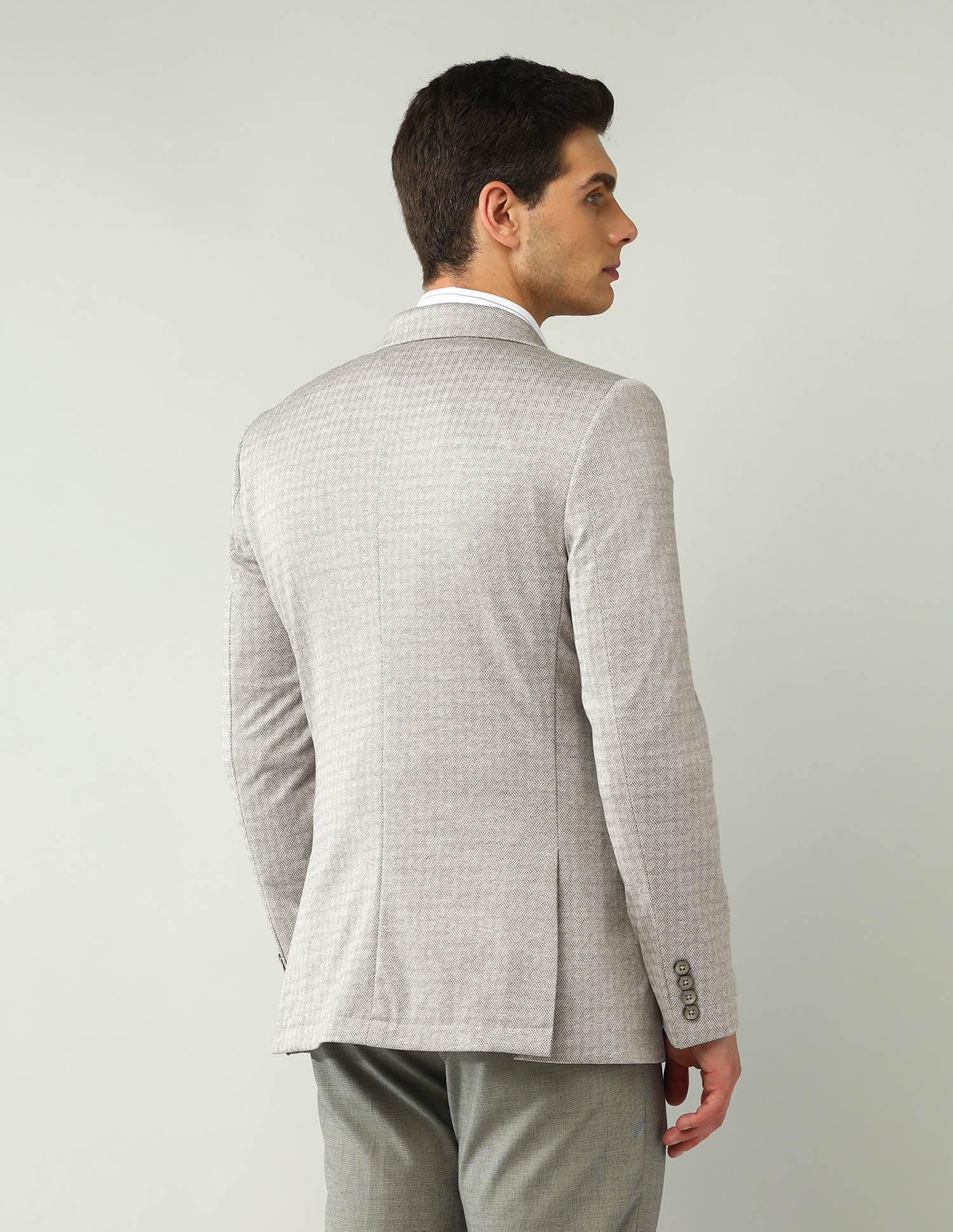 Office-Powered Tailored Fit Textured Blazer