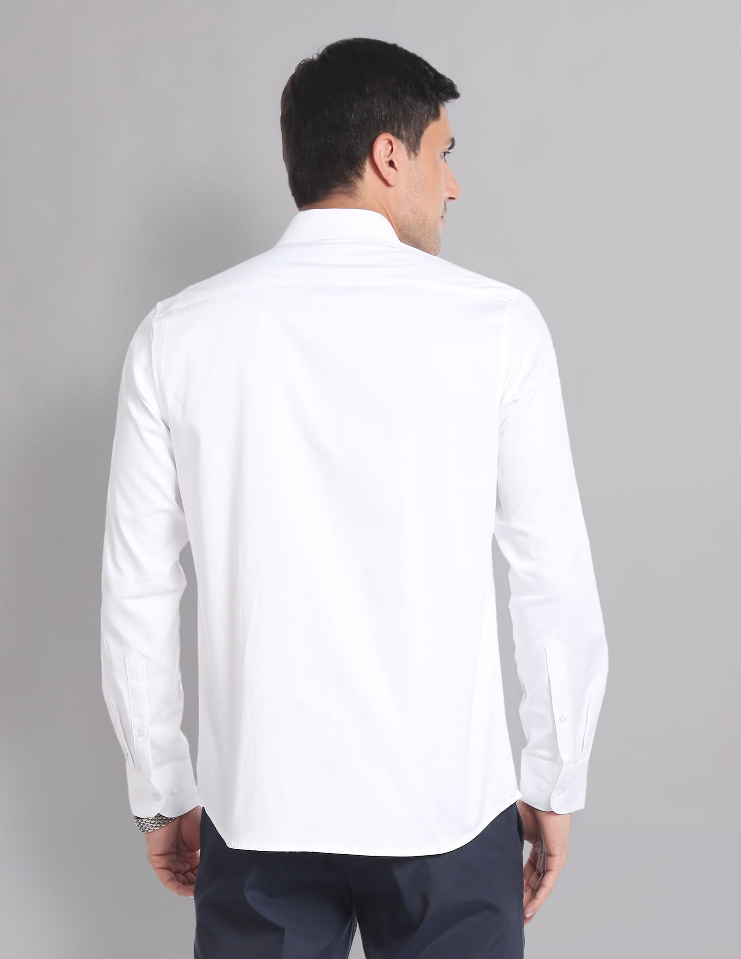 Regular Fit Solid Dobby Formal Shirt