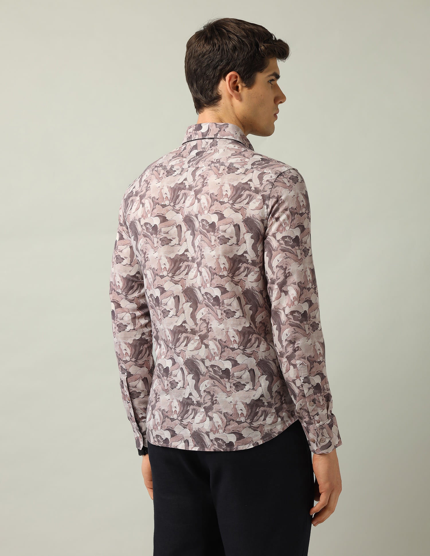 Abstract Printed Modern Slim Fit Shirt
