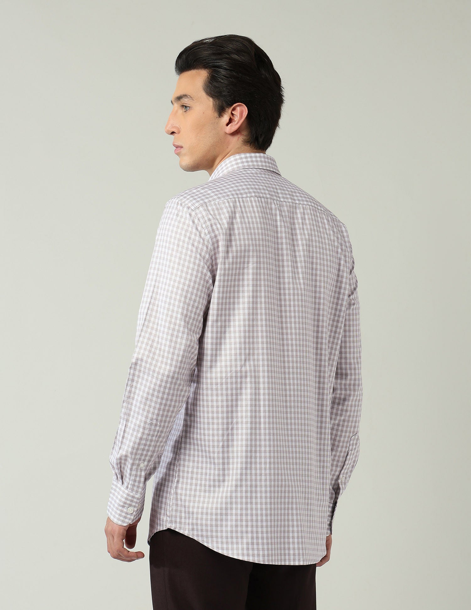 Old-School Regular Fit Grid Tattersall Checked Shirt