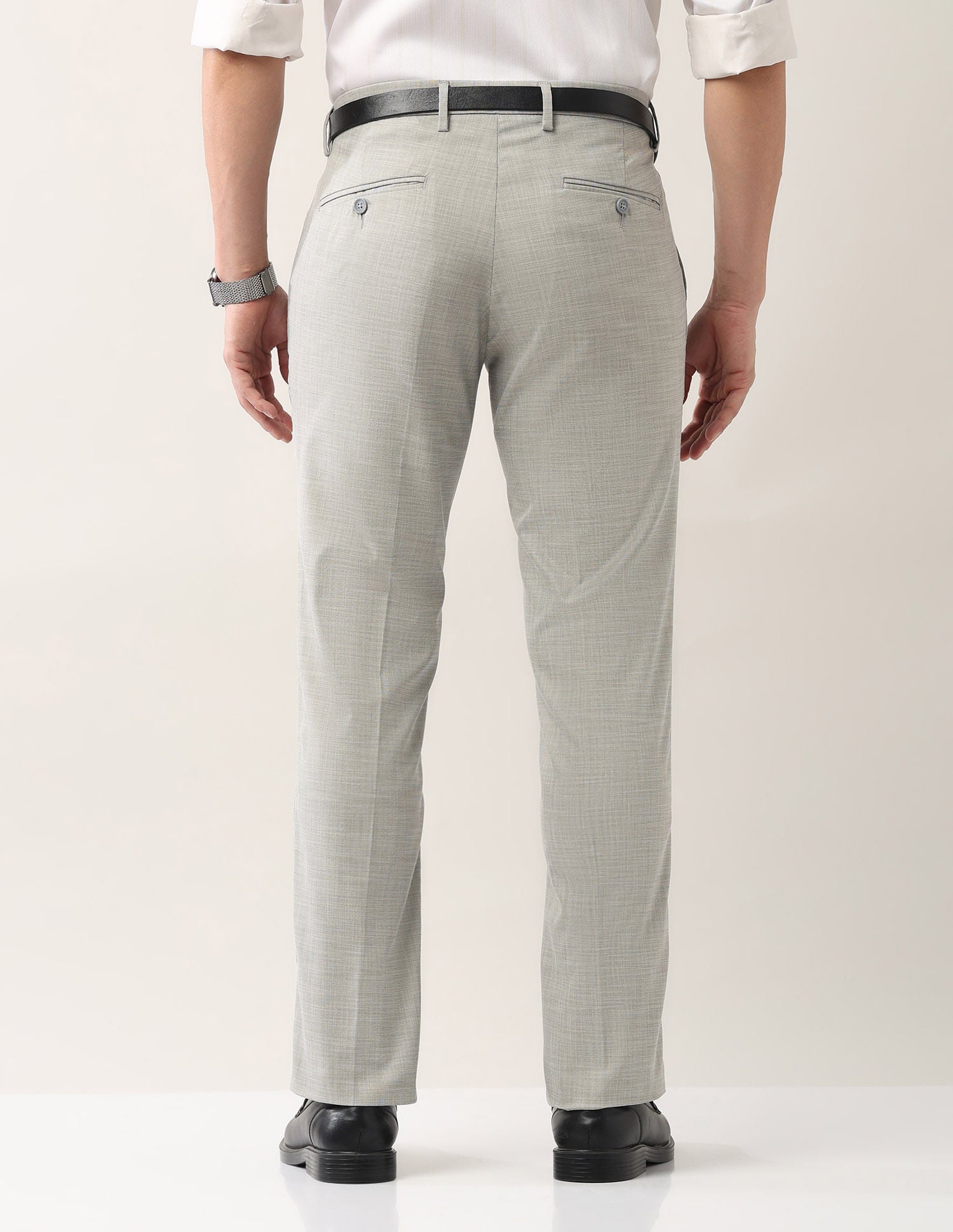 Everyday Wear Slim Fit Smart Flex Formal Trousers