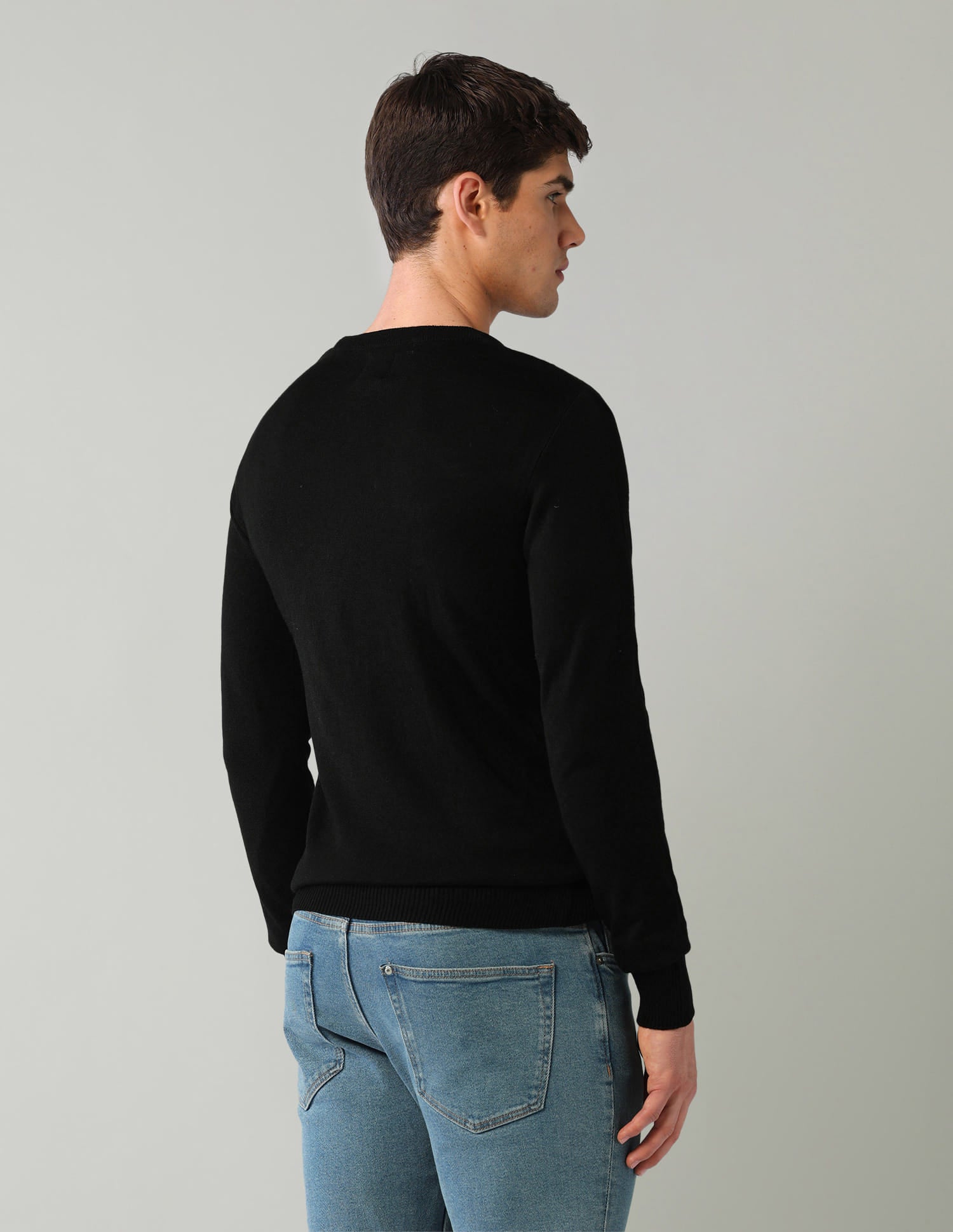 Patterned Knit Mens Sweater