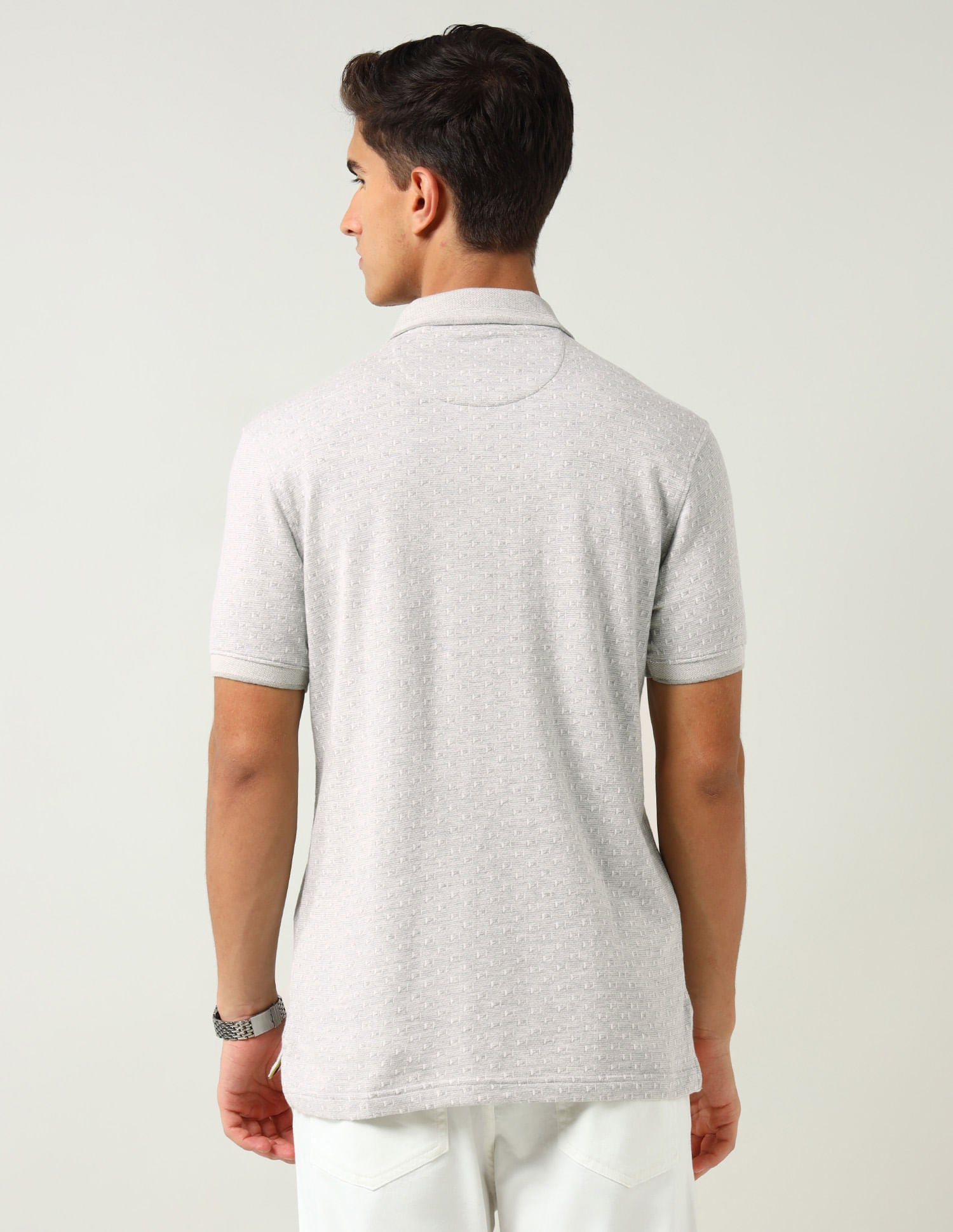 City Adventure Modern Slim Fit Geometric Printed Polo Shirt