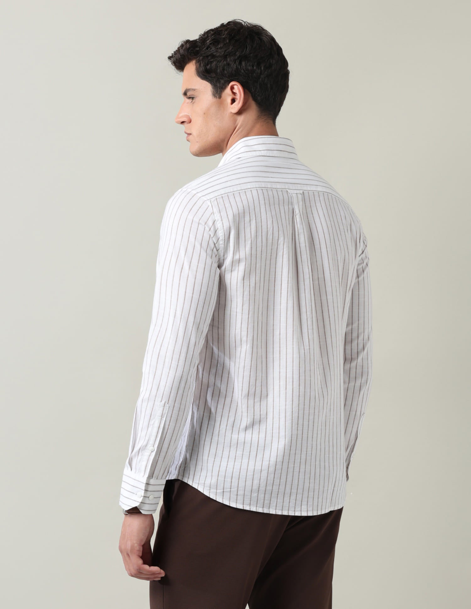 Classic Vertical Striped Slim Fit Shirt