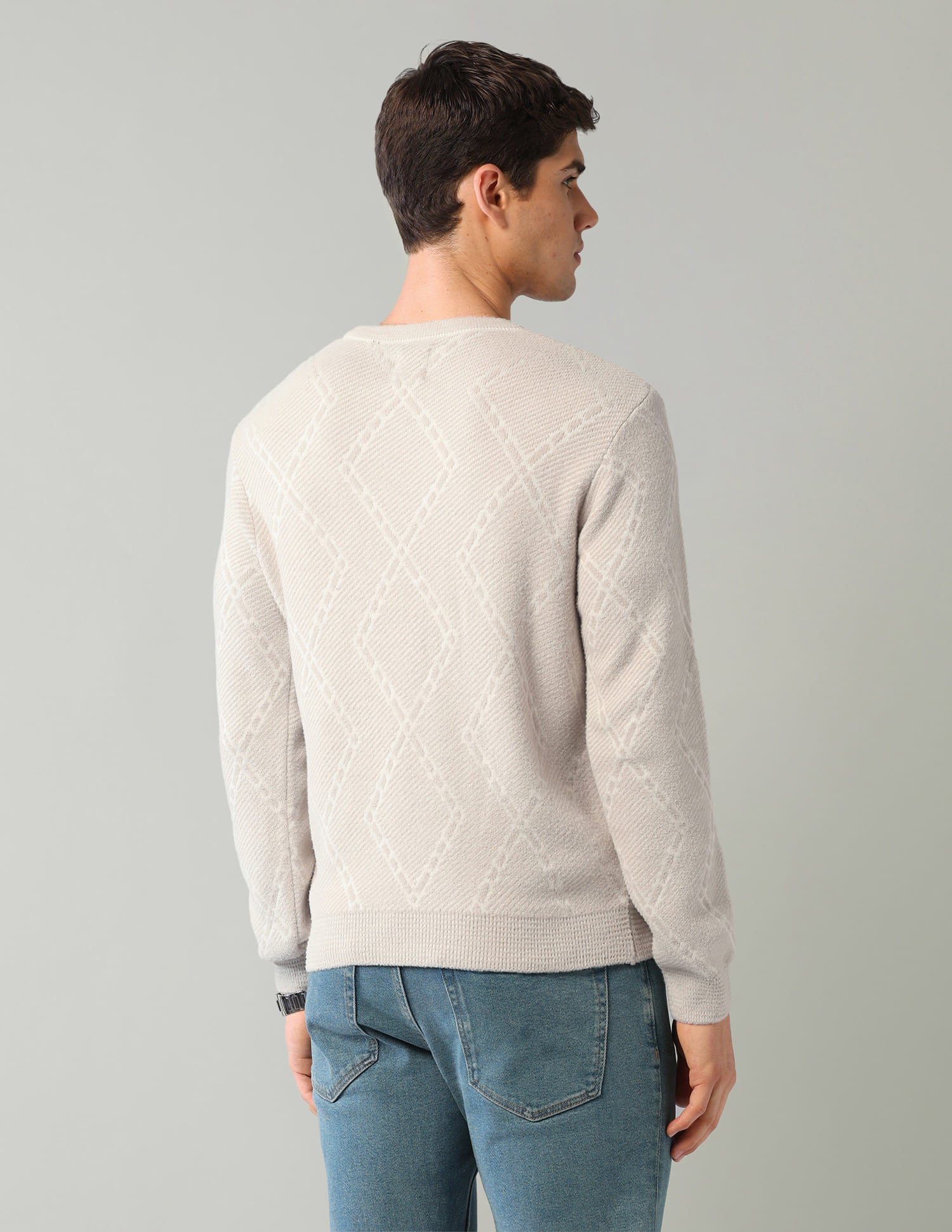 Geometric-Patterned-Regular-Fit-Sweater