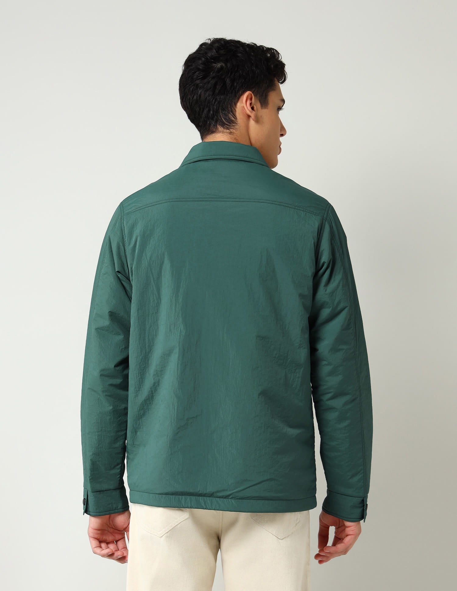 Modern Slim Fit Solid Casual Jacket