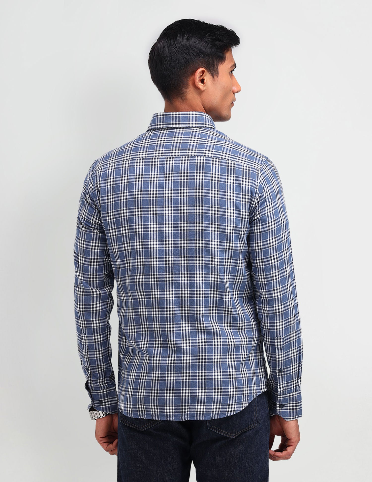 Stylish Twill Plaid Check Shirt