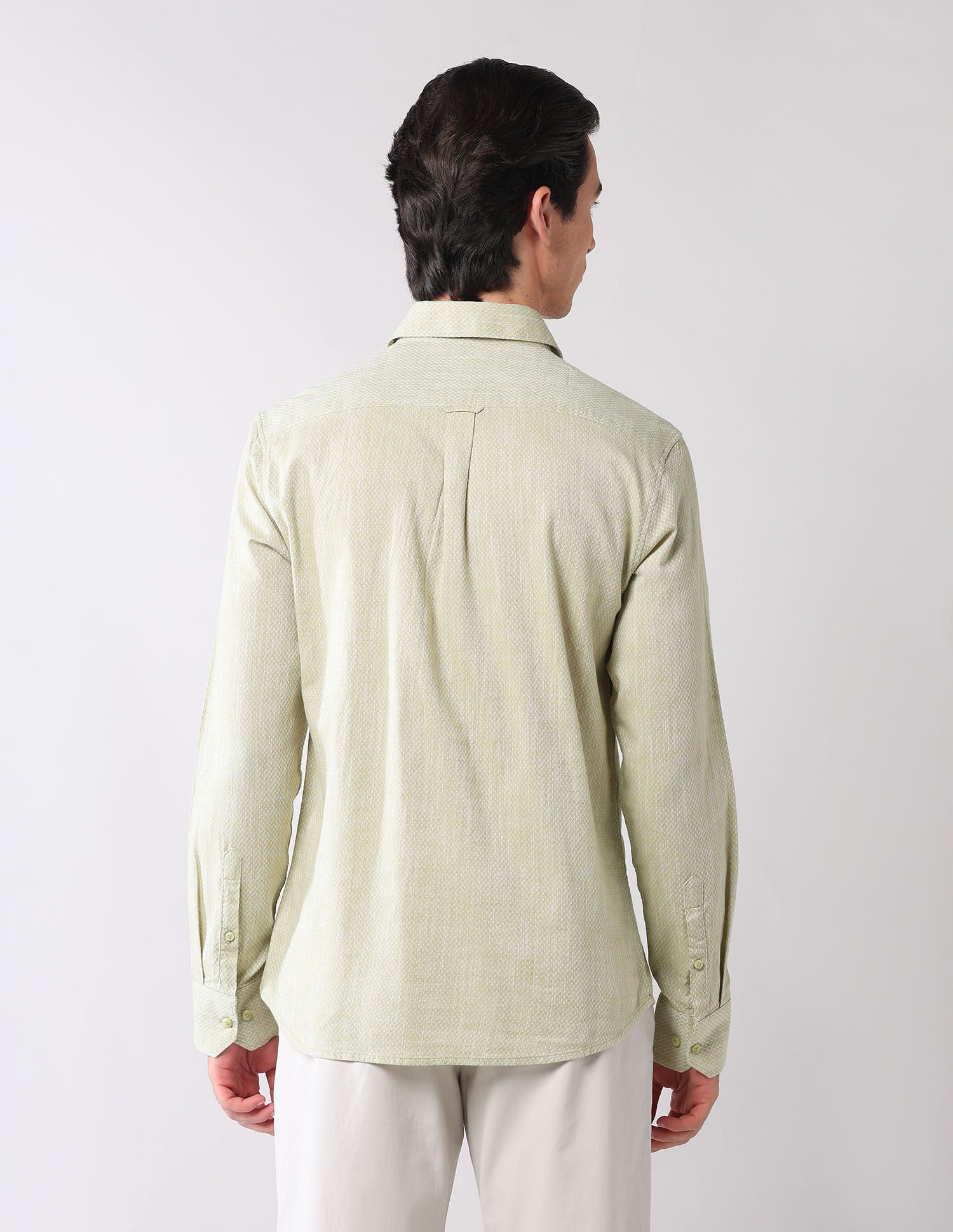 Corporate Ready Modern Slim Fit Self-Design Shirt