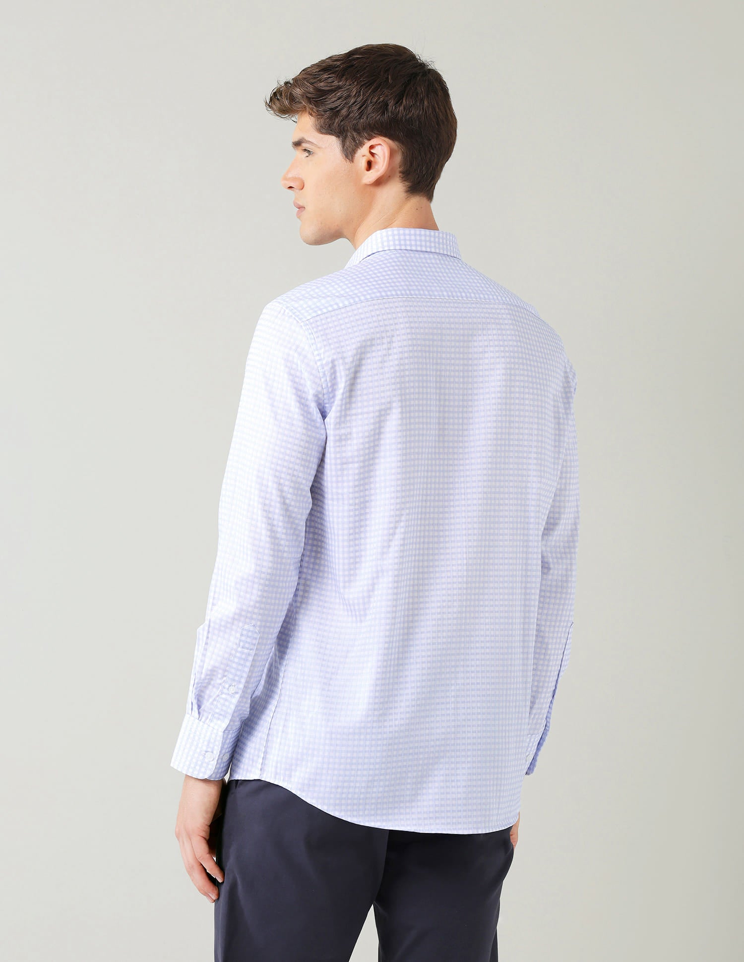 Vertical Striped Dobby Weave Regular Fit Shirt